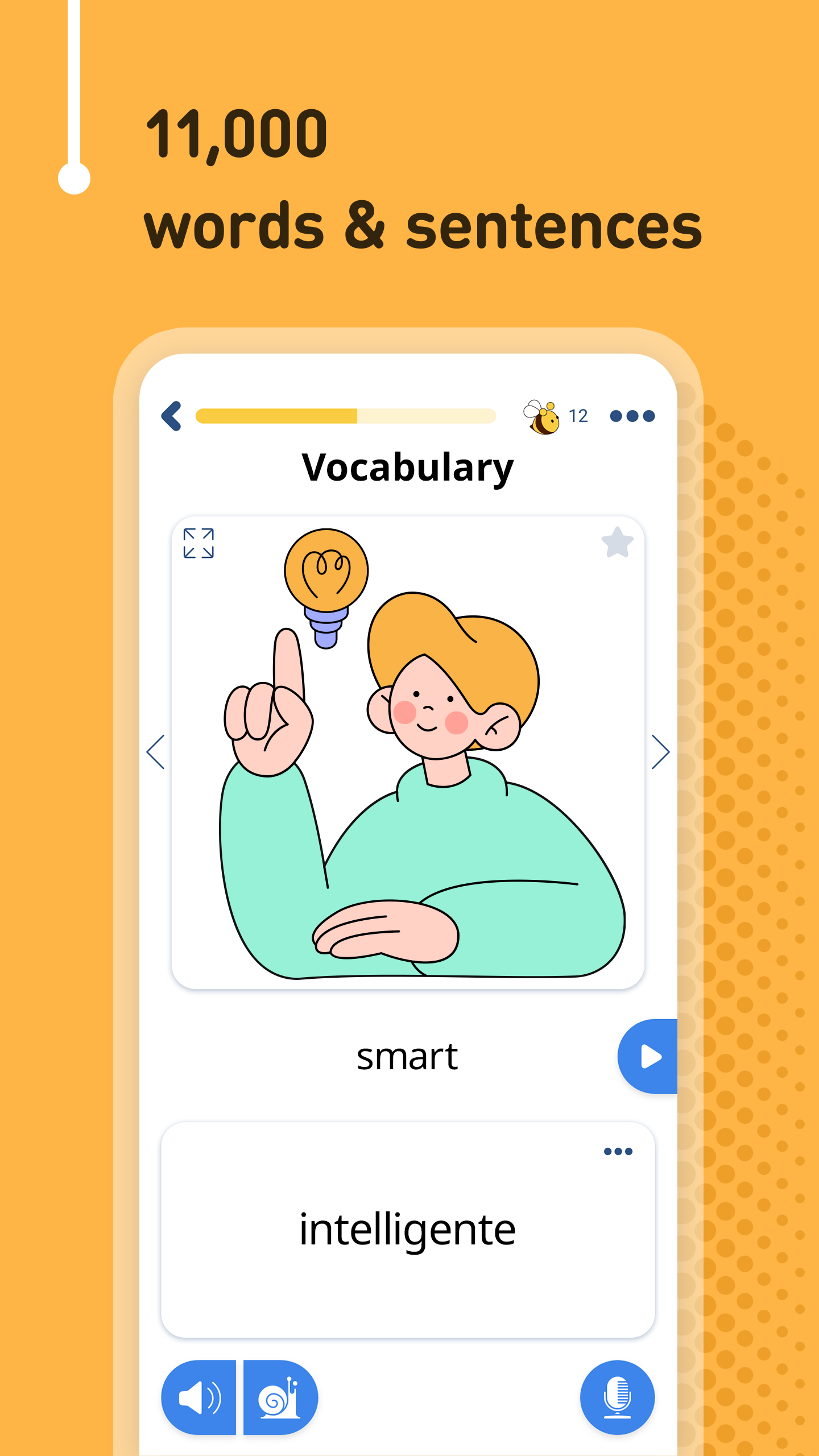 اسکرین شات 3 برنامه Learn Italian - 11,000 Words