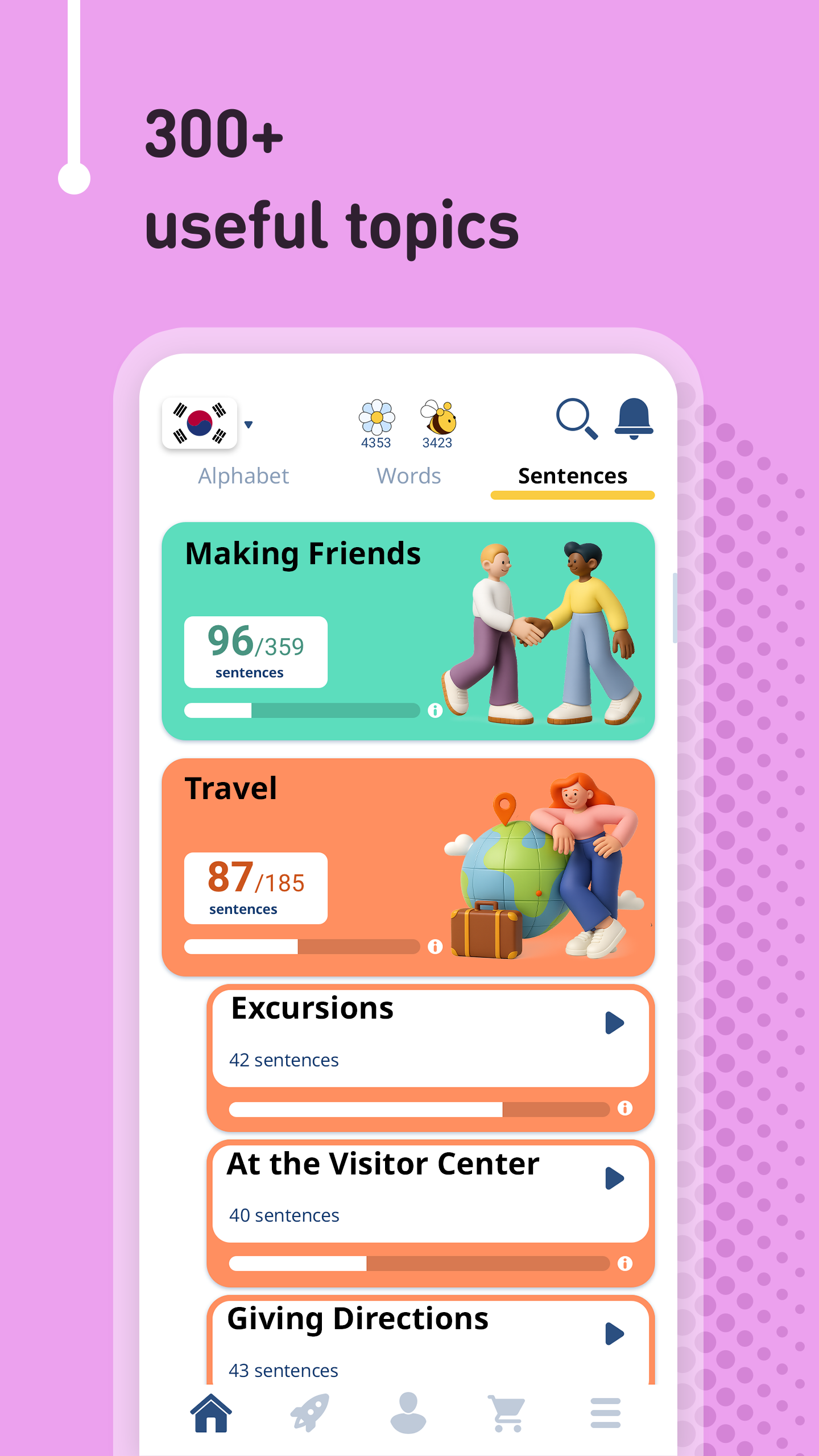 اسکرین شات 4 برنامه Learn Korean - 11,000 Words