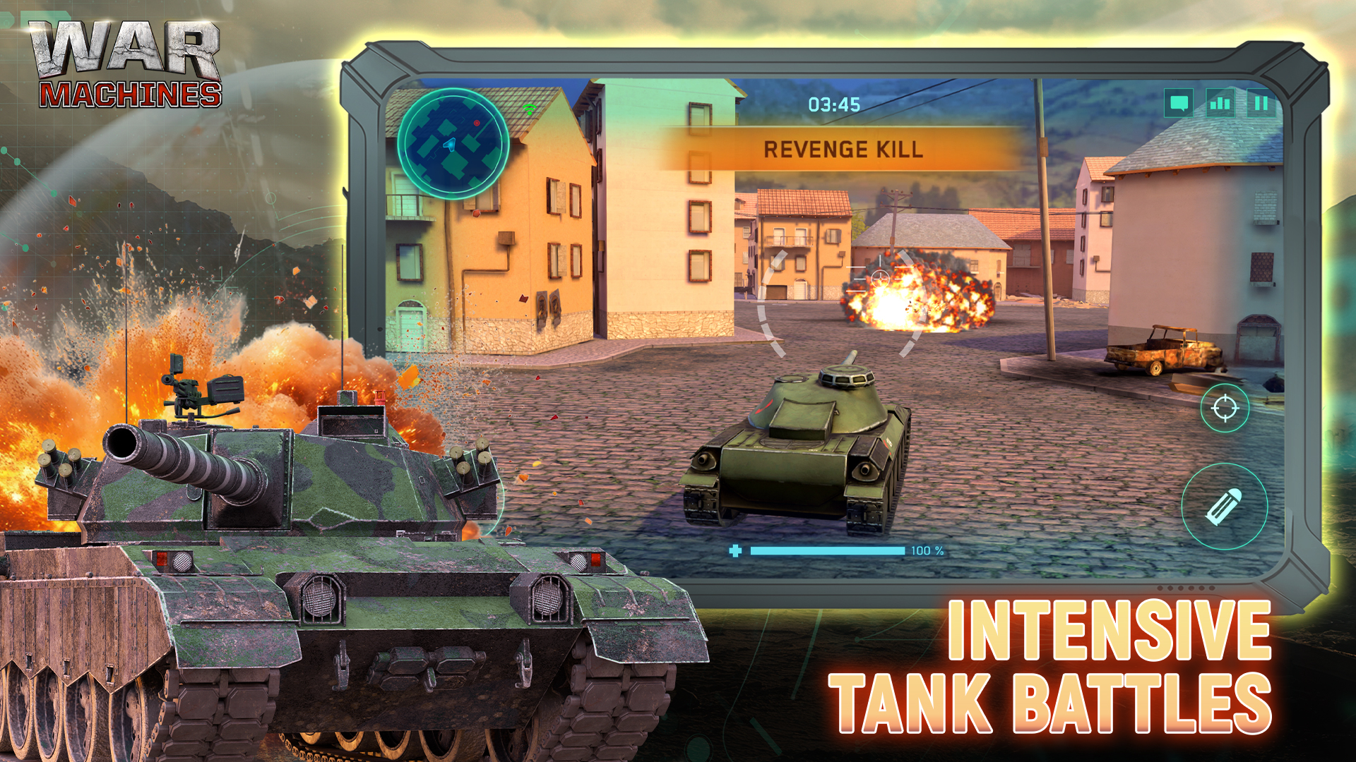 اسکرین شات 3 بازی War Machines:Tanks Battle Game