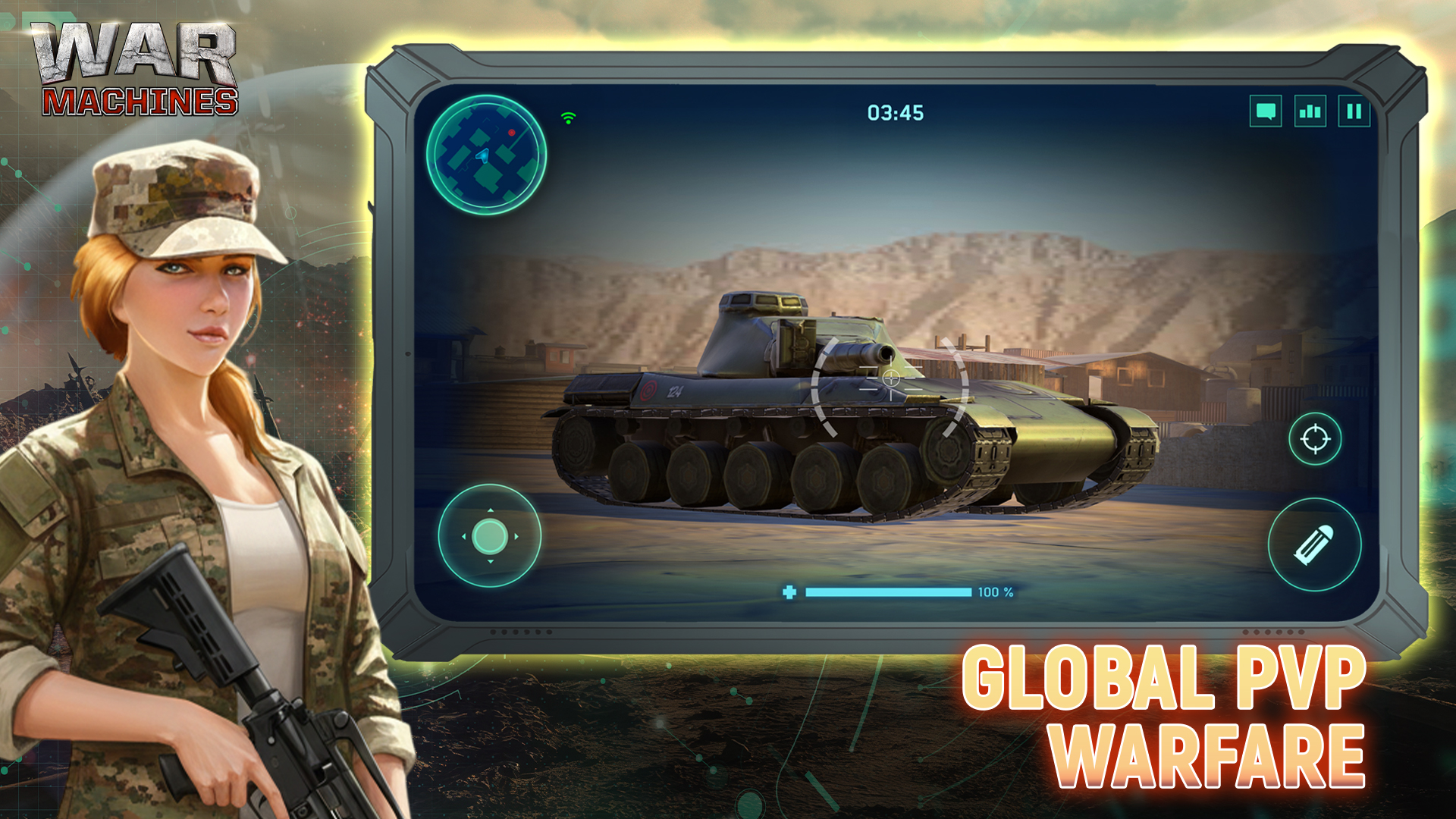 اسکرین شات 2 بازی War Machines:Tanks Battle Game