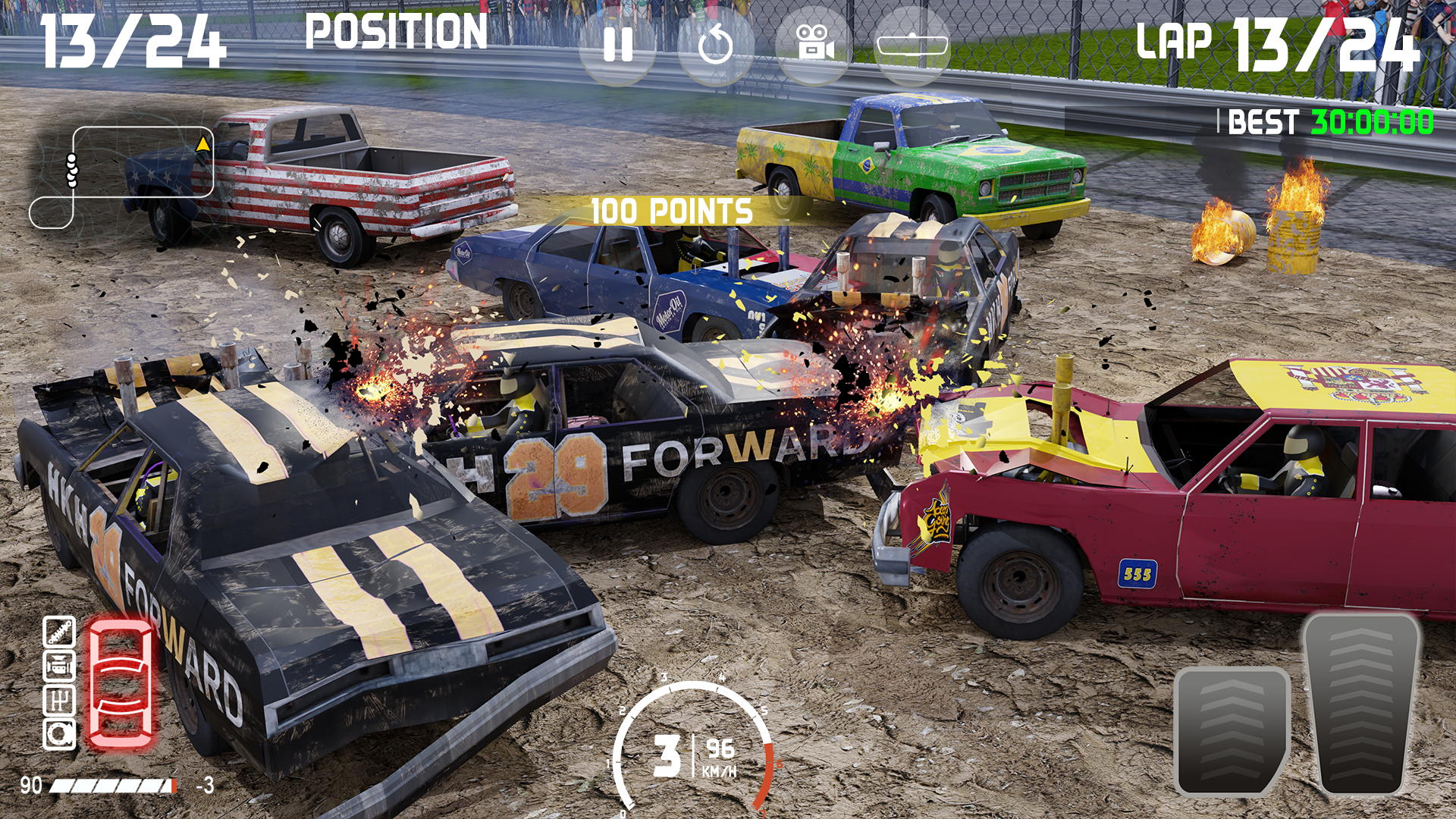 اسکرین شات 2 بازی Demolition Derby: Car Games