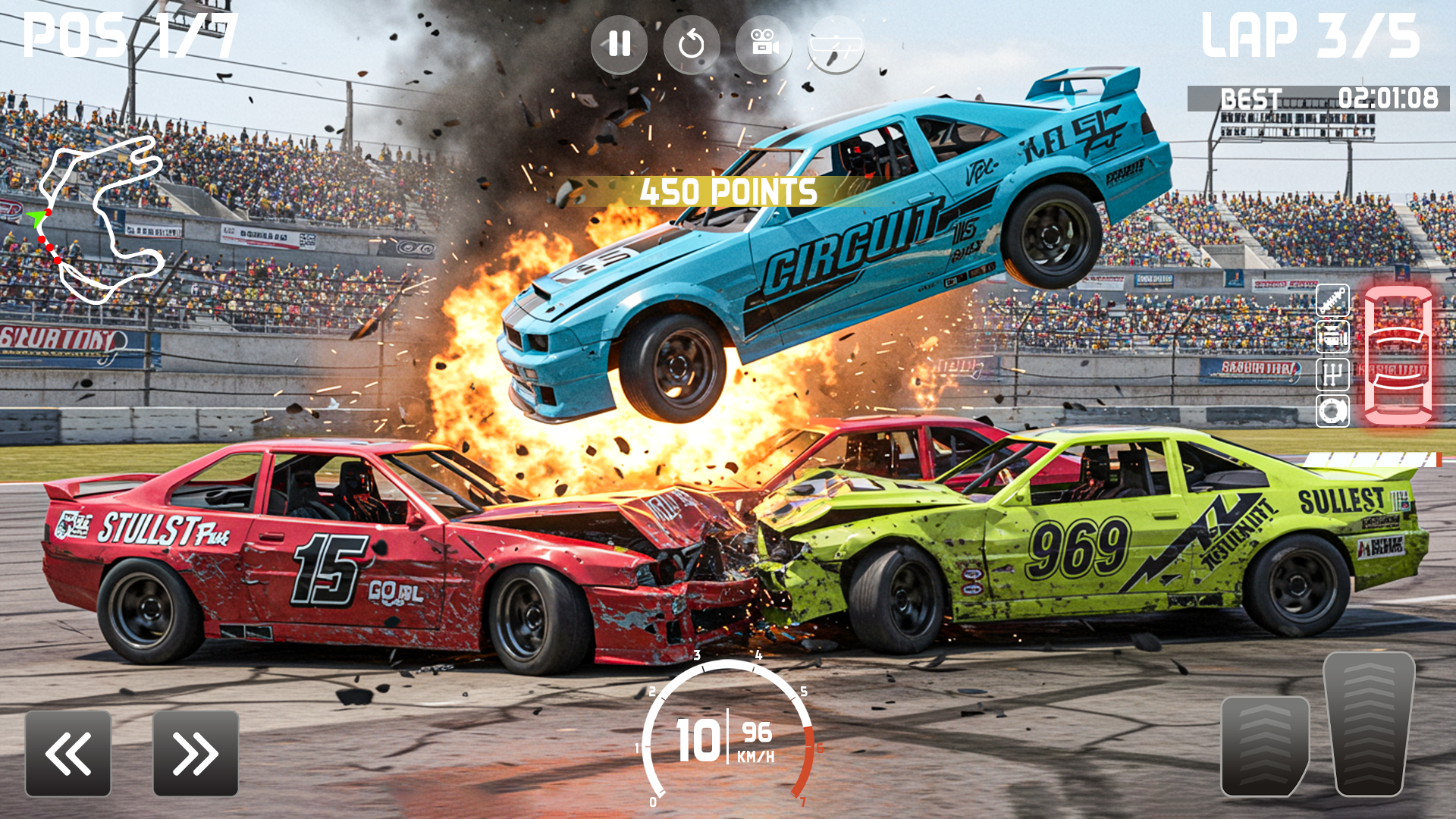 اسکرین شات 2 بازی Demolition Derby: Car Games