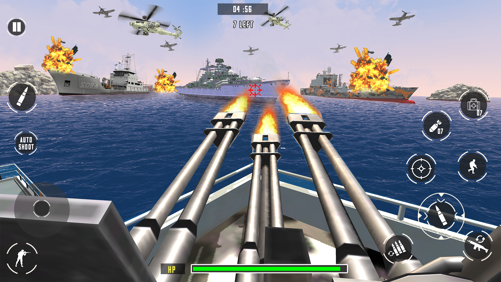 اسکرین شات 5 بازی Naval Warship Battle Gun Games
