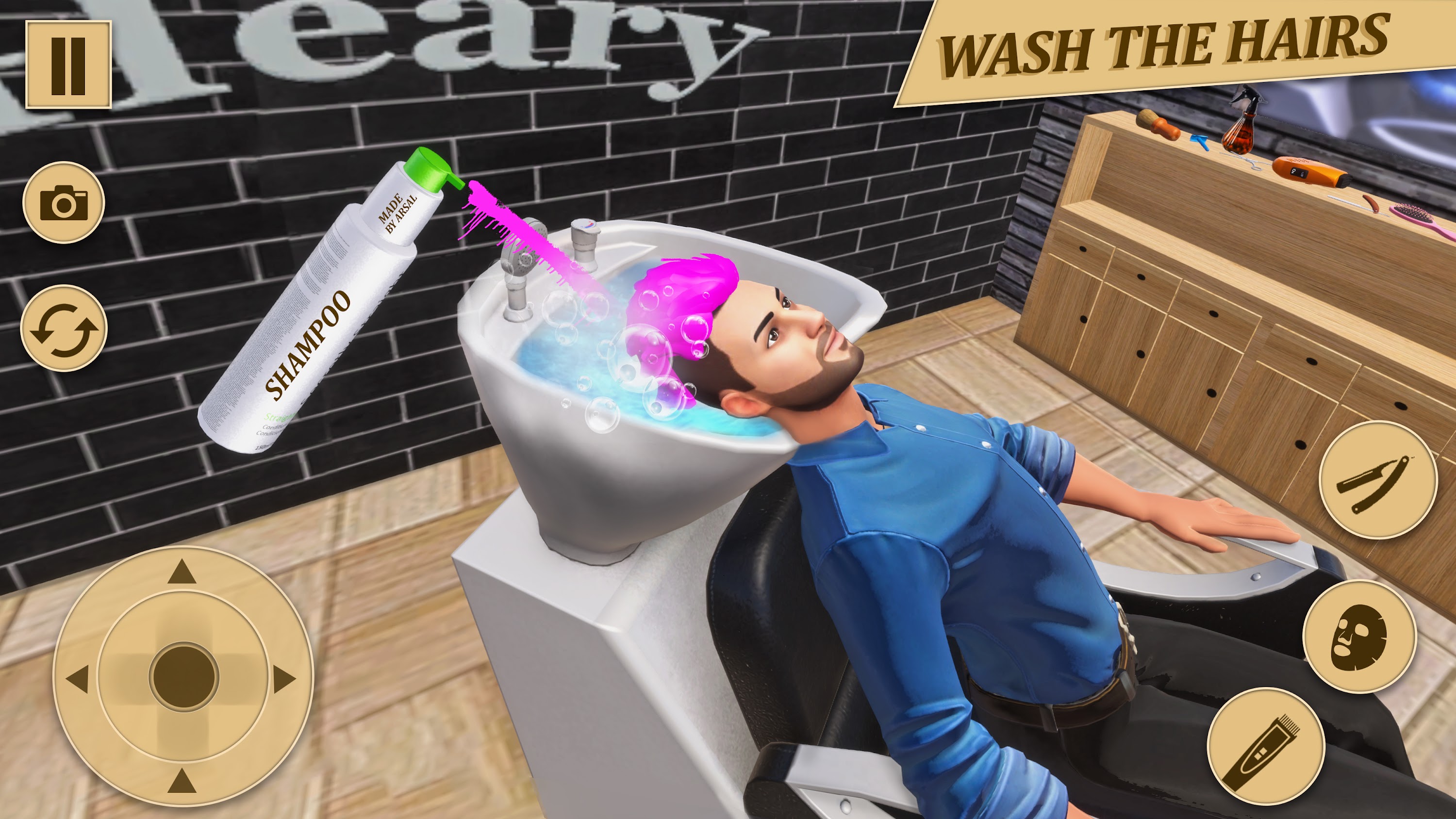 اسکرین شات 2 بازی Barber Shop Haircut Game 3D