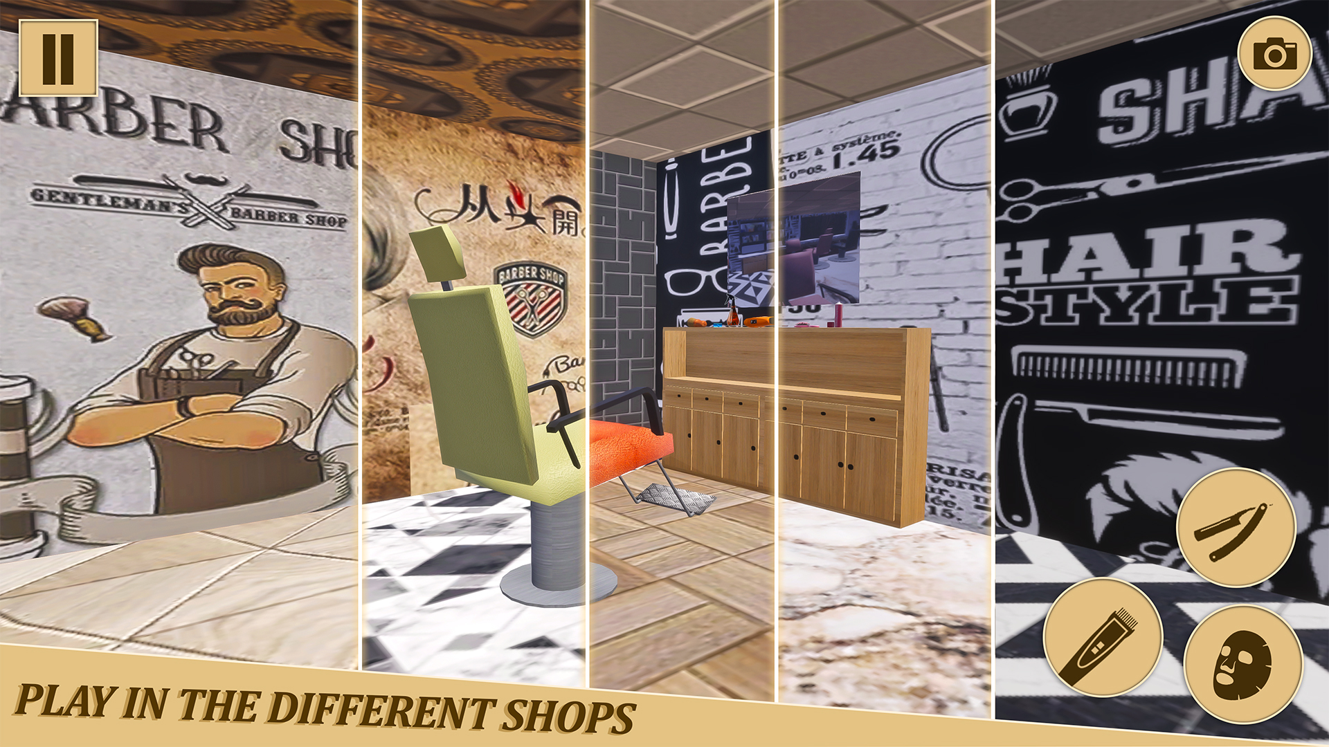 اسکرین شات 3 بازی Barber Shop Haircut Game 3D