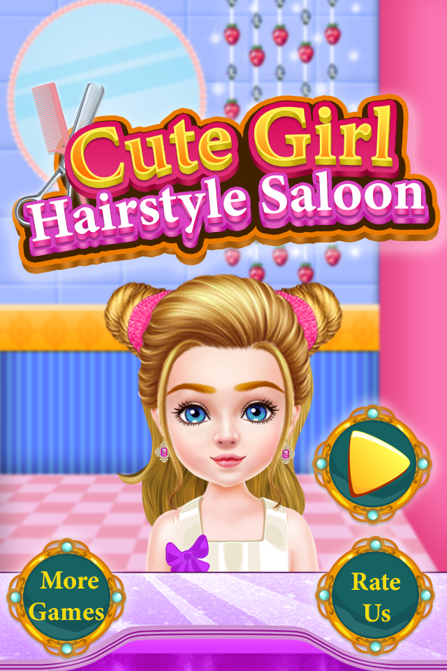 اسکرین شات 1 بازی Cute Girl Hairstyle Salon – Makeover Games