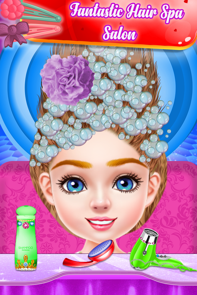 اسکرین شات 2 بازی Cute Girl Hairstyle Salon – Makeover Games