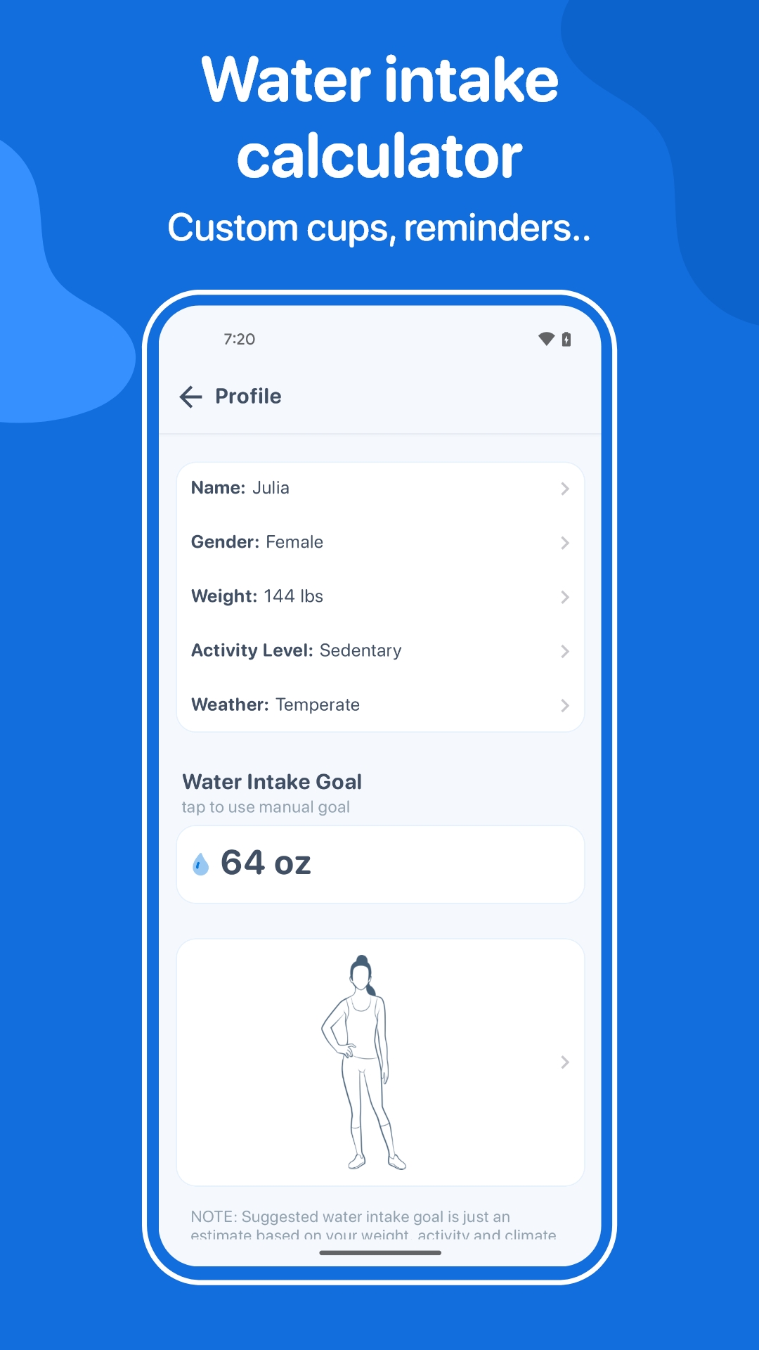 اسکرین شات 6 برنامه Water Tracker: WaterMinder app