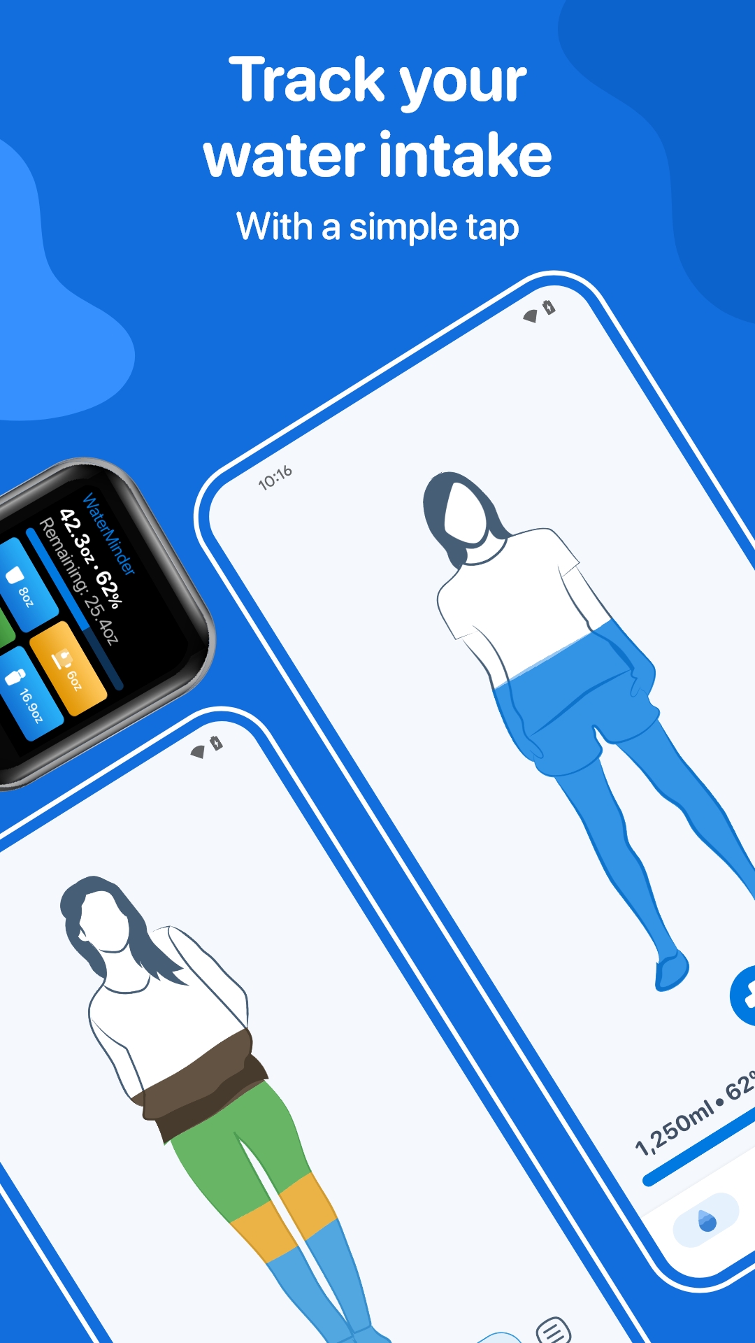 اسکرین شات 1 برنامه Water Tracker: WaterMinder app