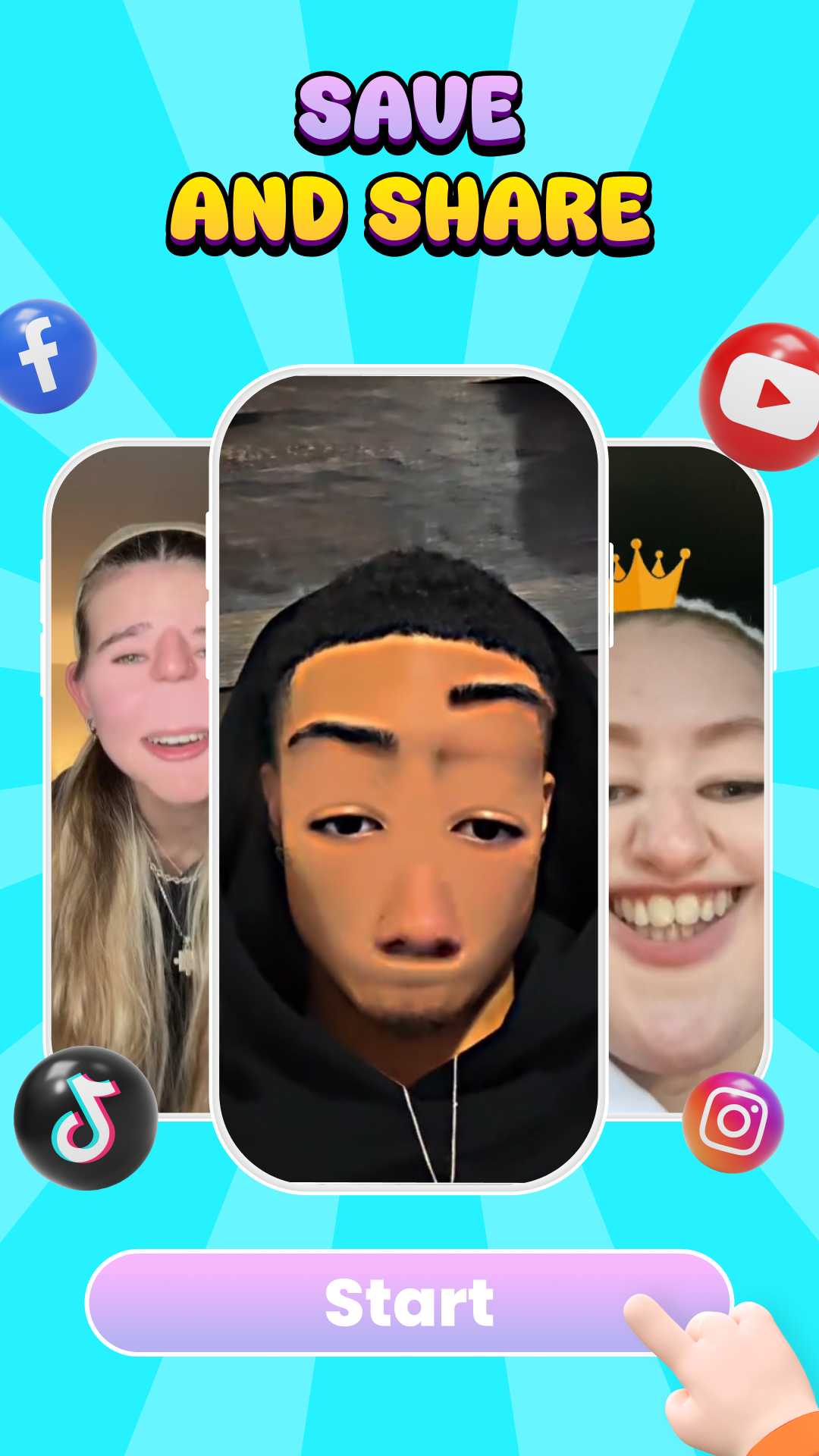 اسکرین شات 7 برنامه Funny Face Mix: Face Challenge