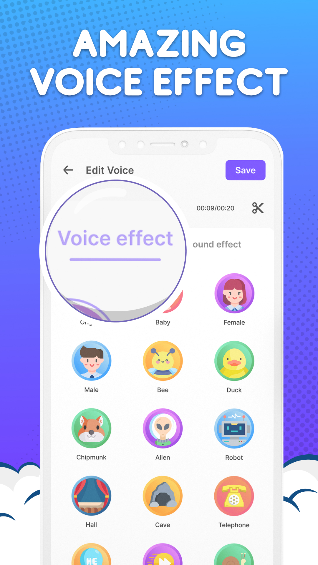 اسکرین شات 2 برنامه Voice Changer by Sound Effects