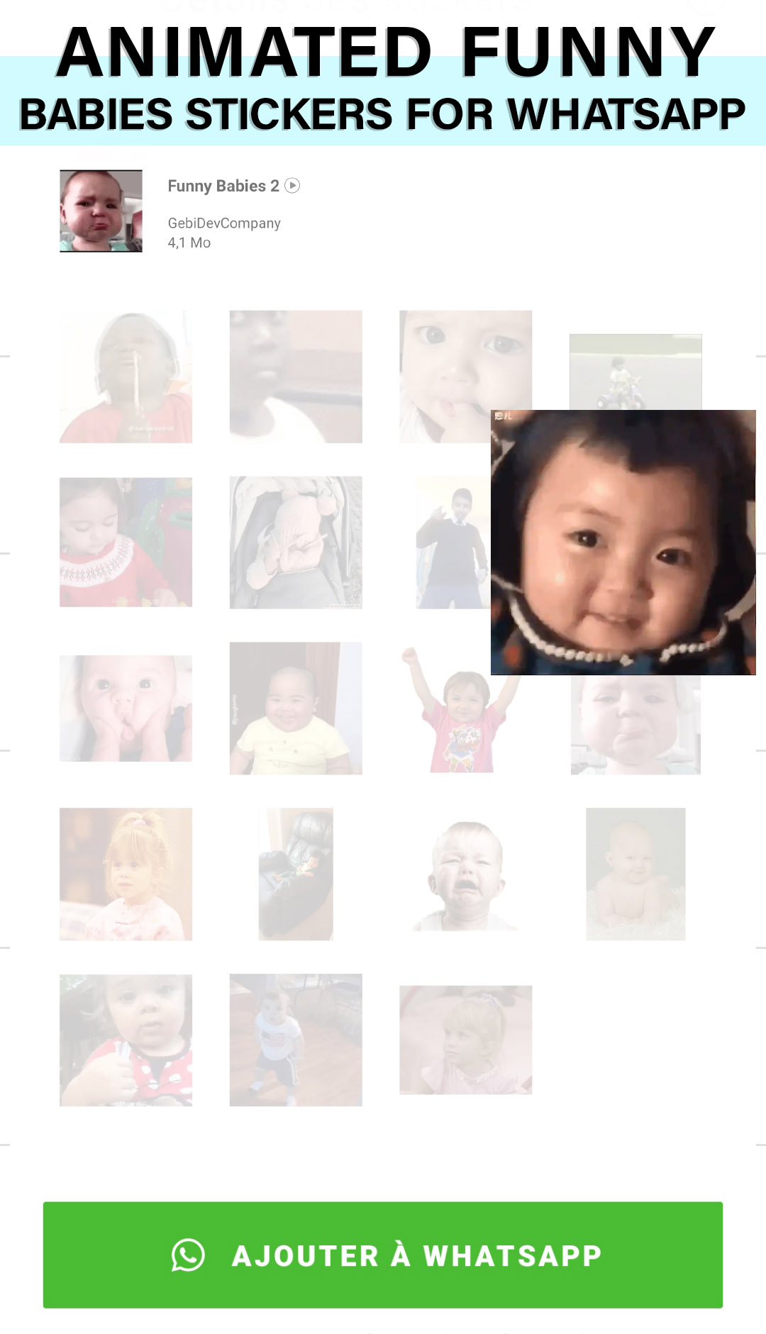 اسکرین شات 2 برنامه Animated baby WhatsApp Sticker