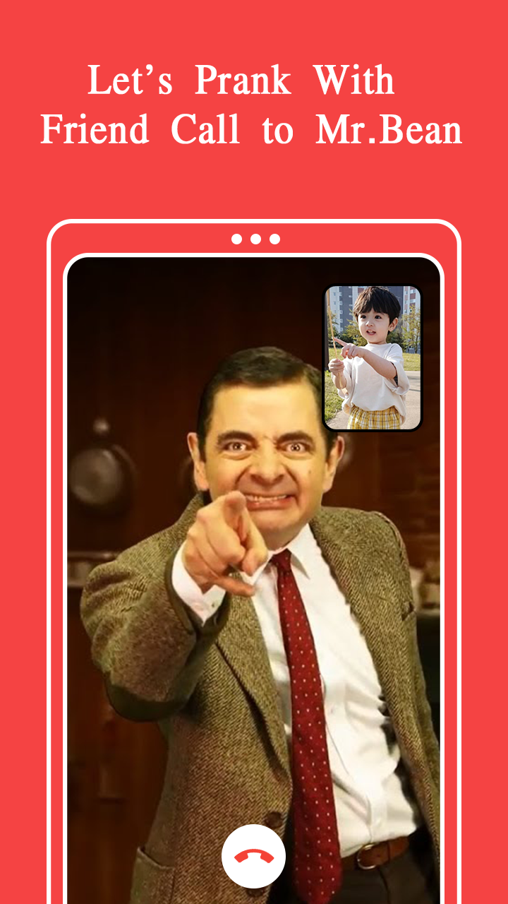 اسکرین شات 5 برنامه Mr.Bean Funny Video Call Prank