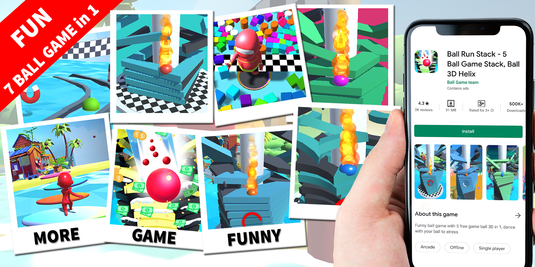 اسکرین شات 8 بازی Ball Run Stack: Stack Ball 3D