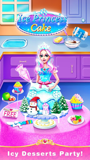 اسکرین شات 1 بازی Ice Princess Comfy Cake -Baking Salon for Girls