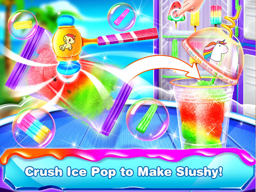 اسکرین شات 2 برنامه Rainbow Slushy Maker – Slushie Ice Candy Bars