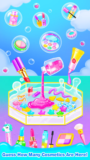 اسکرین شات 2 برنامه Unicorn Slime Makeup Kit - Fun Games for Girls
