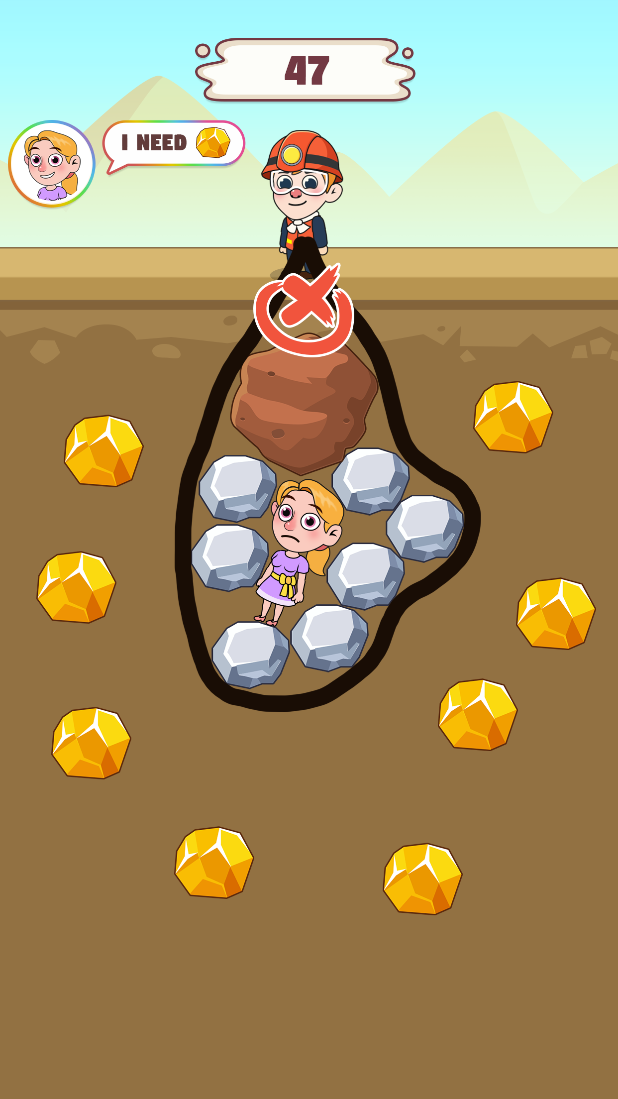 اسکرین شات 1 بازی Pull The Gold