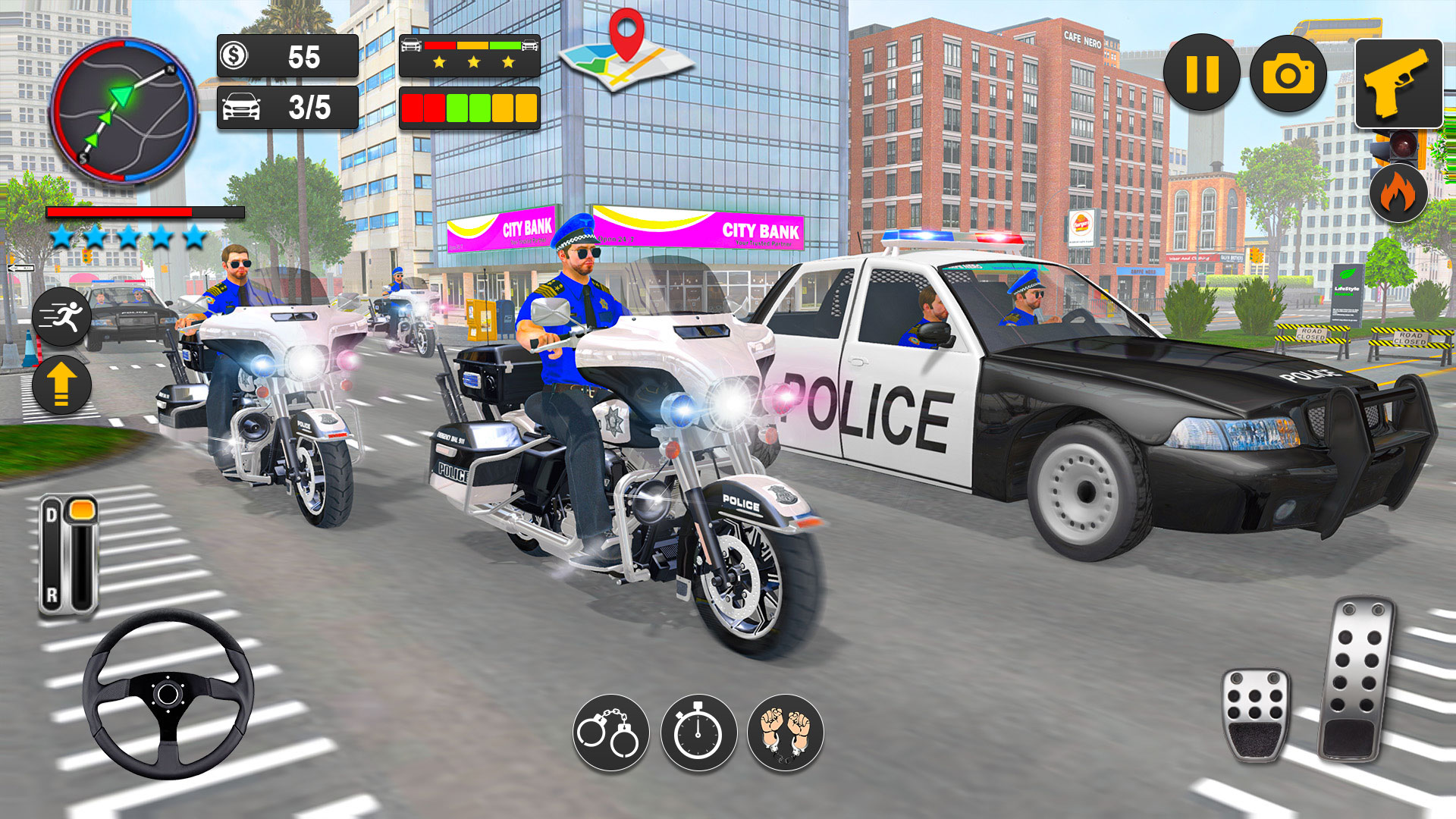 اسکرین شات 2 برنامه US Police Motor Bike Chase