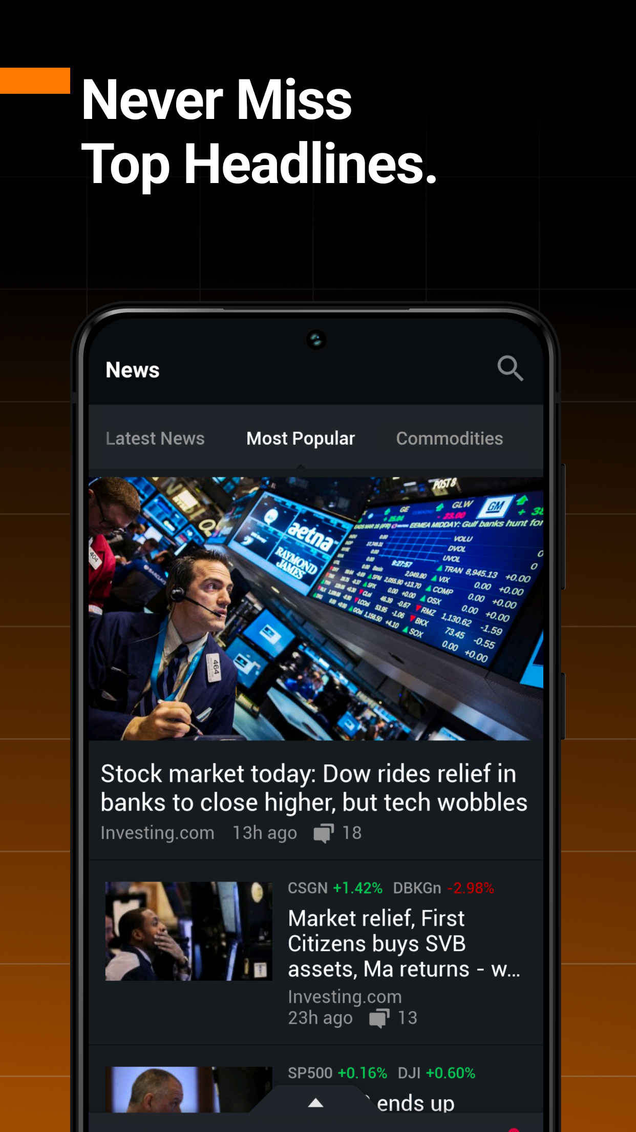 اسکرین شات 5 برنامه Investing.com: Stock Market