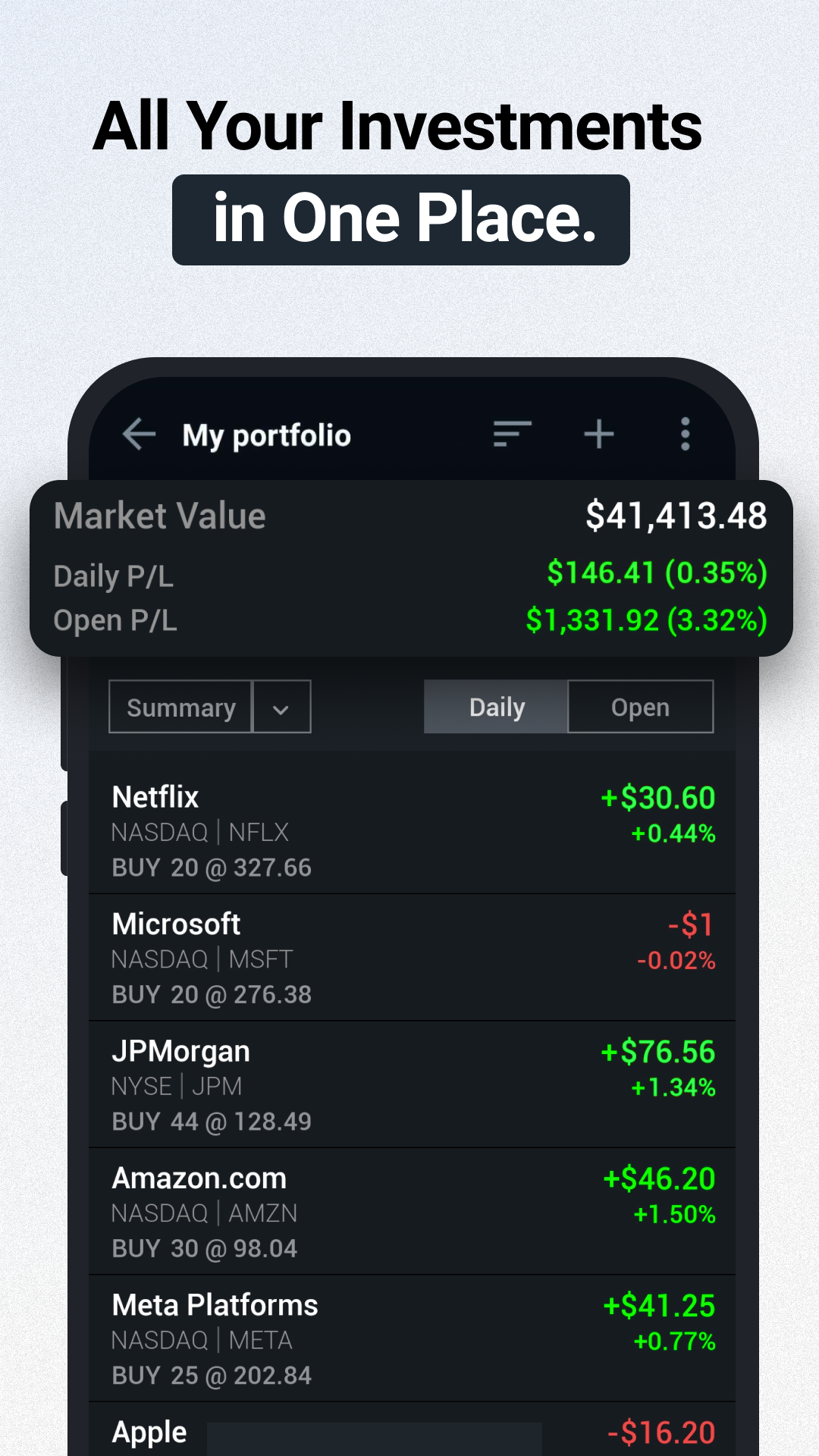 اسکرین شات 2 برنامه Investing.com: Stock Market