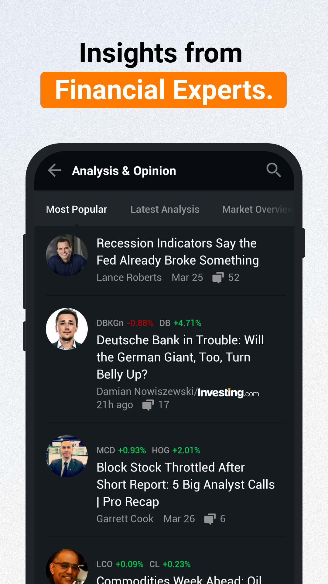 اسکرین شات 7 برنامه Investing.com: Stock Market