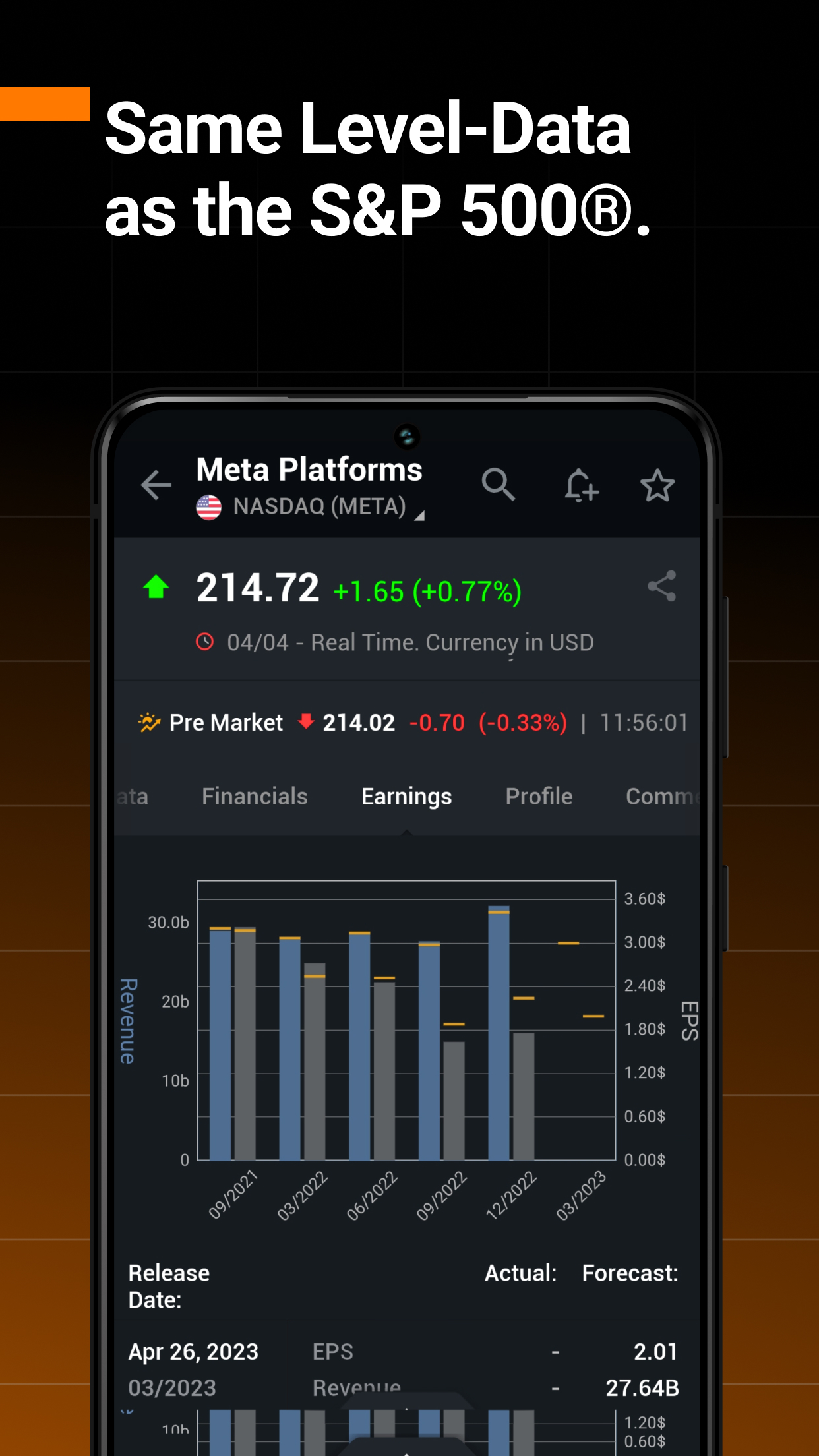 اسکرین شات 6 برنامه Investing.com: Stock Market