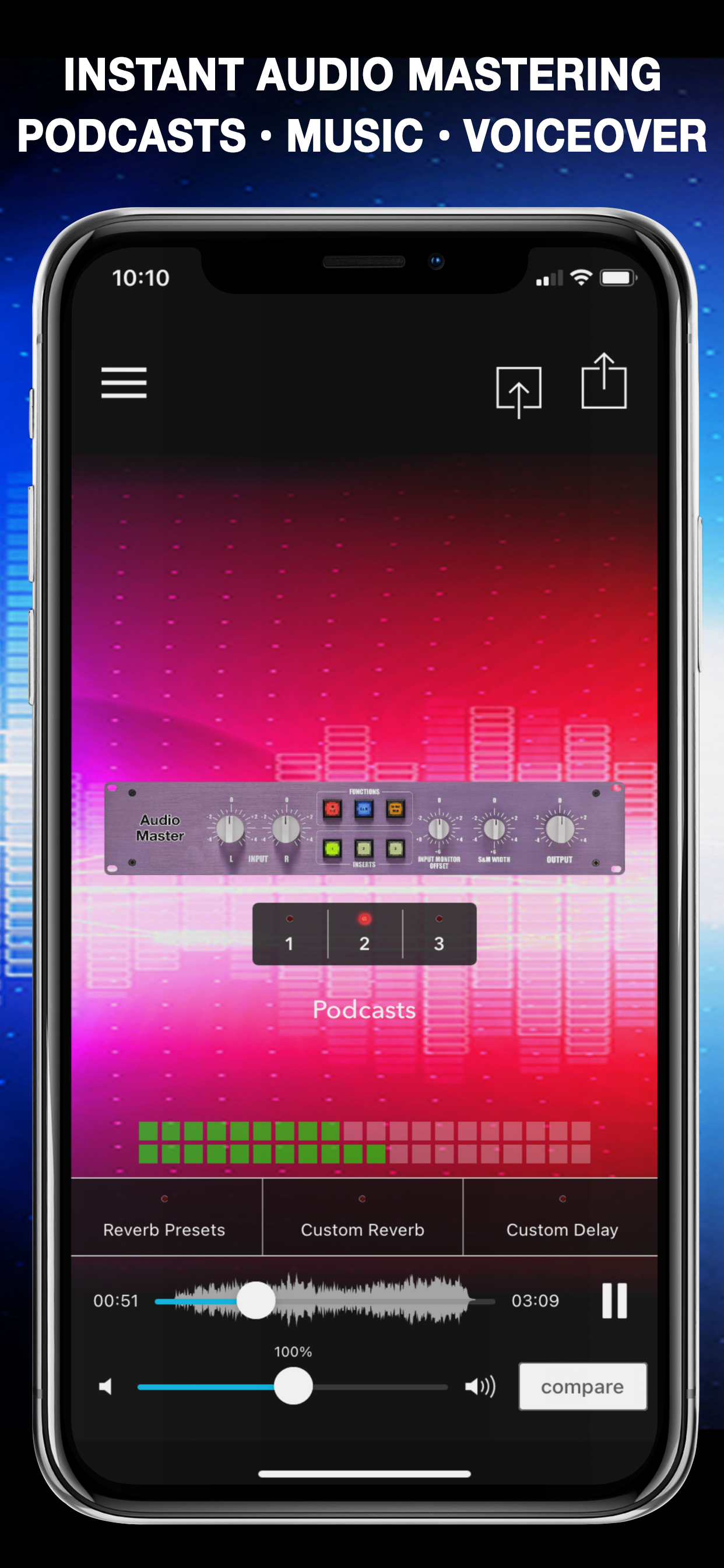 اسکرین شات 1 برنامه AudioMaster: Audio Mastering