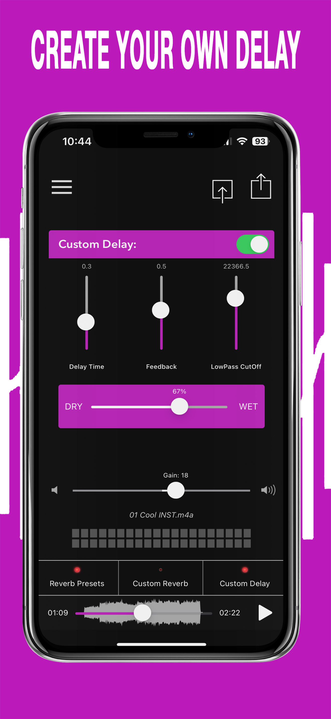 اسکرین شات 7 برنامه AudioVerb: Add Reverb to Audio