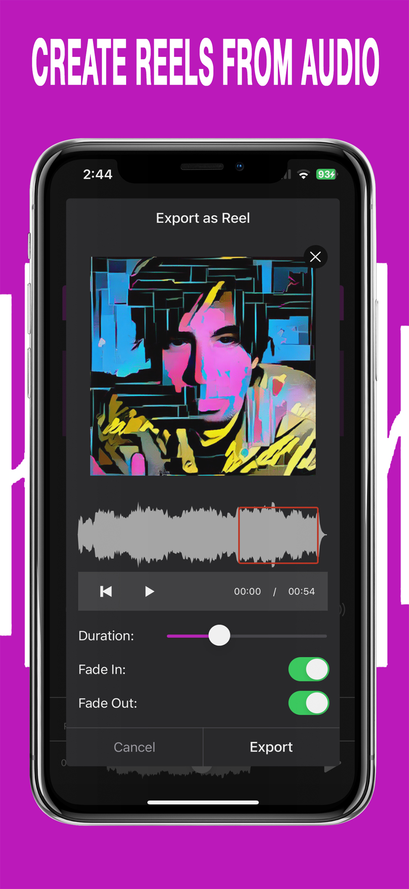 اسکرین شات 3 برنامه AudioVerb: Add Reverb to Audio