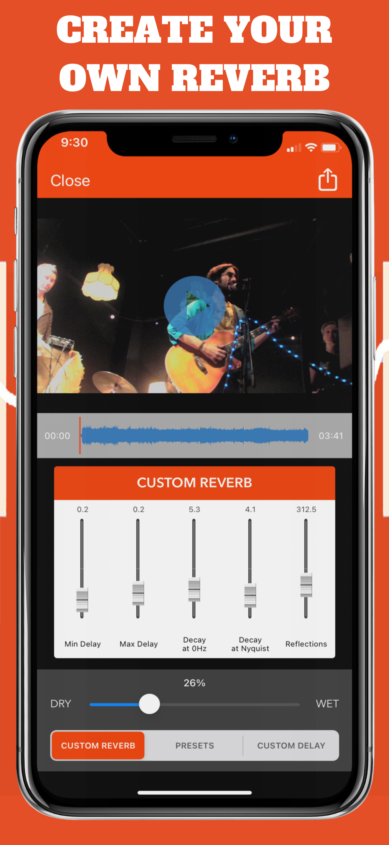 اسکرین شات 3 برنامه VideoVerb: Add Reverb to Video
