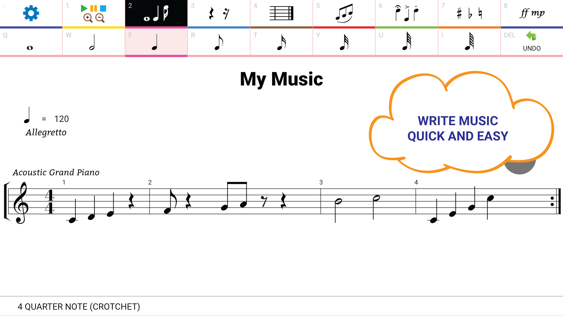 اسکرین شات 1 برنامه Maestro - Music Composer