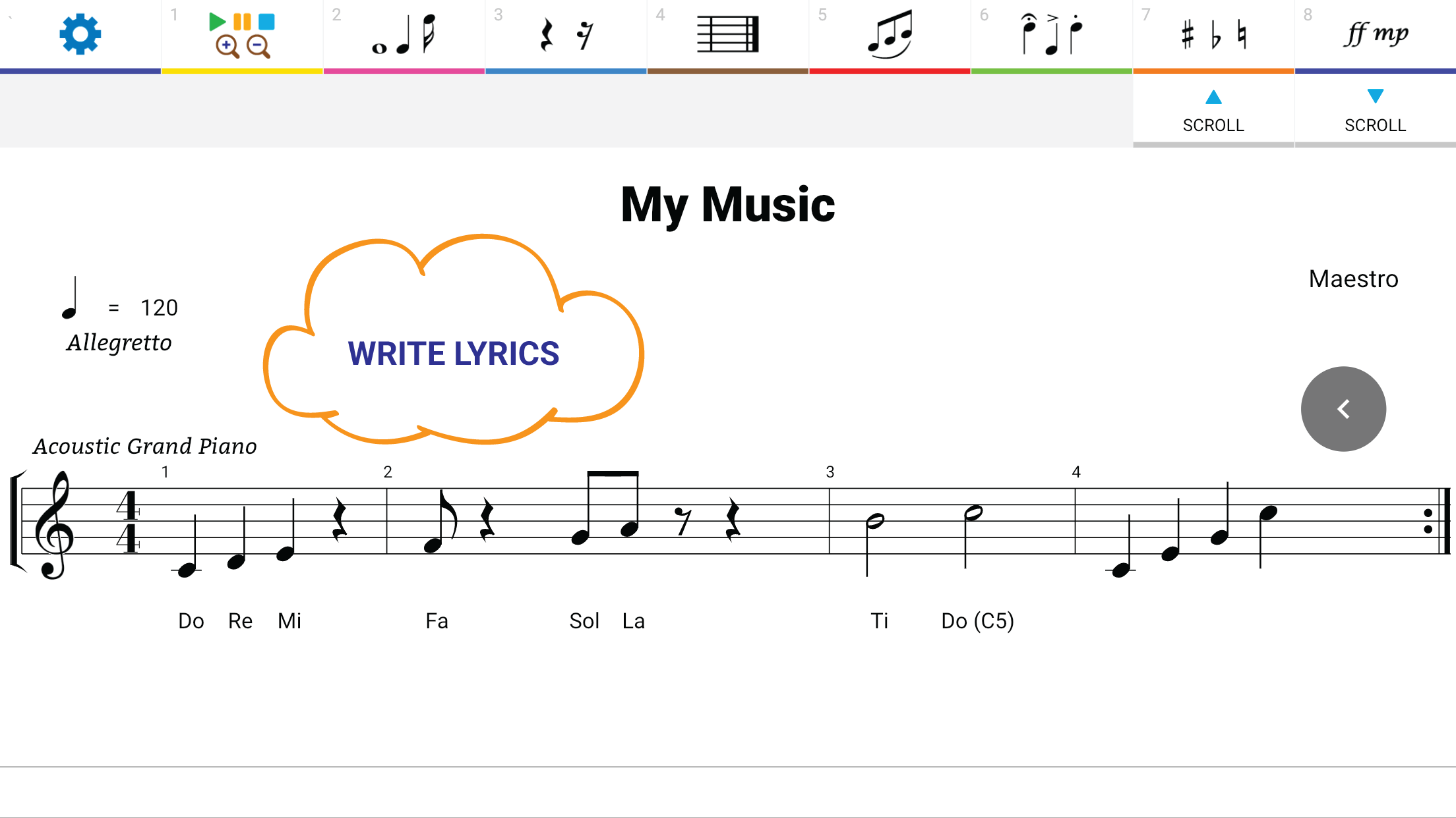 اسکرین شات 3 برنامه Maestro - Music Composer