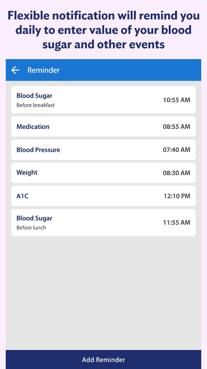 اسکرین شات 8 برنامه Glucose: Blood Sugar Logs