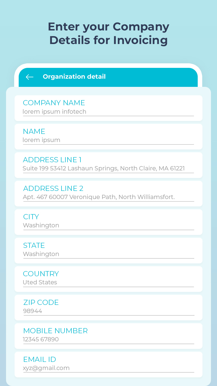 اسکرین شات 2 برنامه Easy Invoice - Estimate Maker