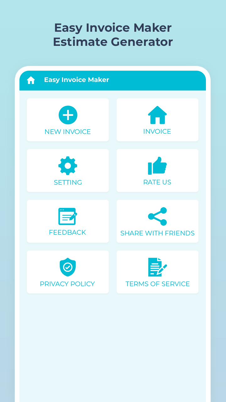 اسکرین شات 3 برنامه Easy Invoice - Estimate Maker
