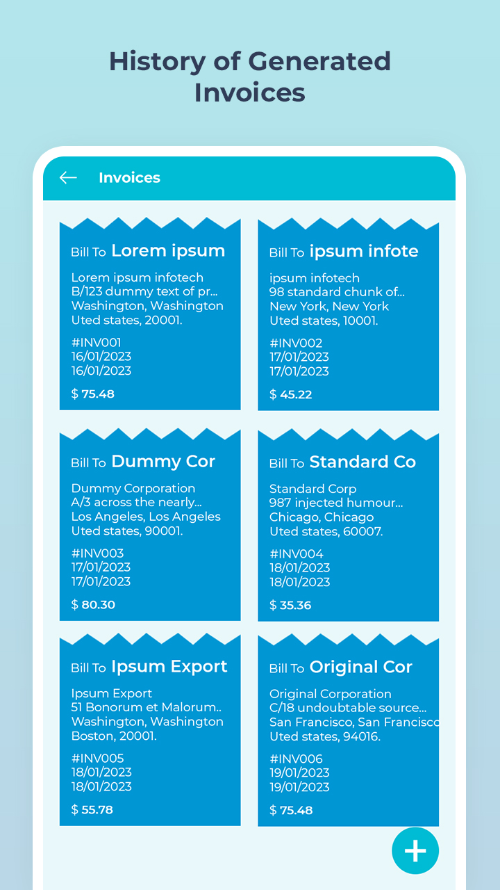 اسکرین شات 5 برنامه Easy Invoice - Estimate Maker