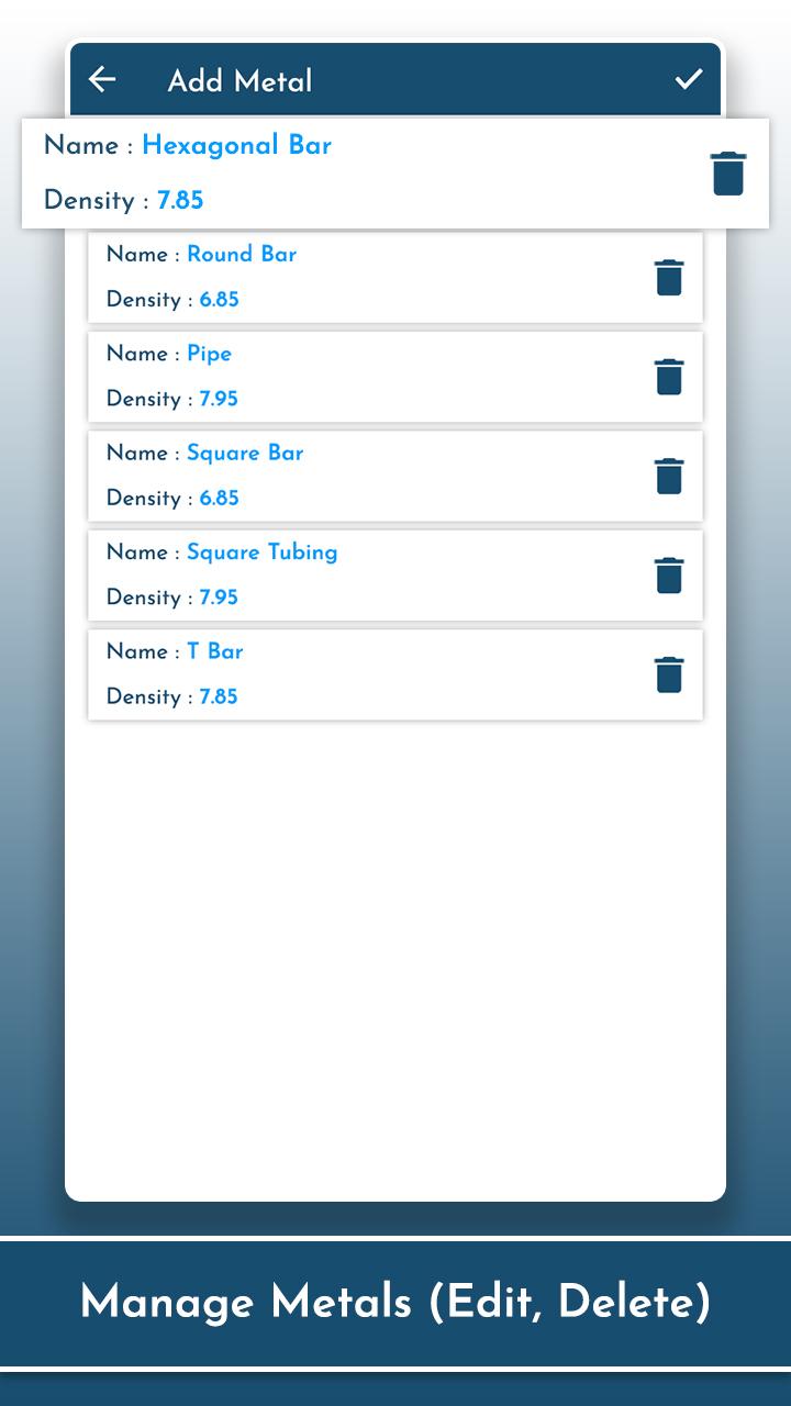 اسکرین شات 6 برنامه Metal: Steel Weight Calculator