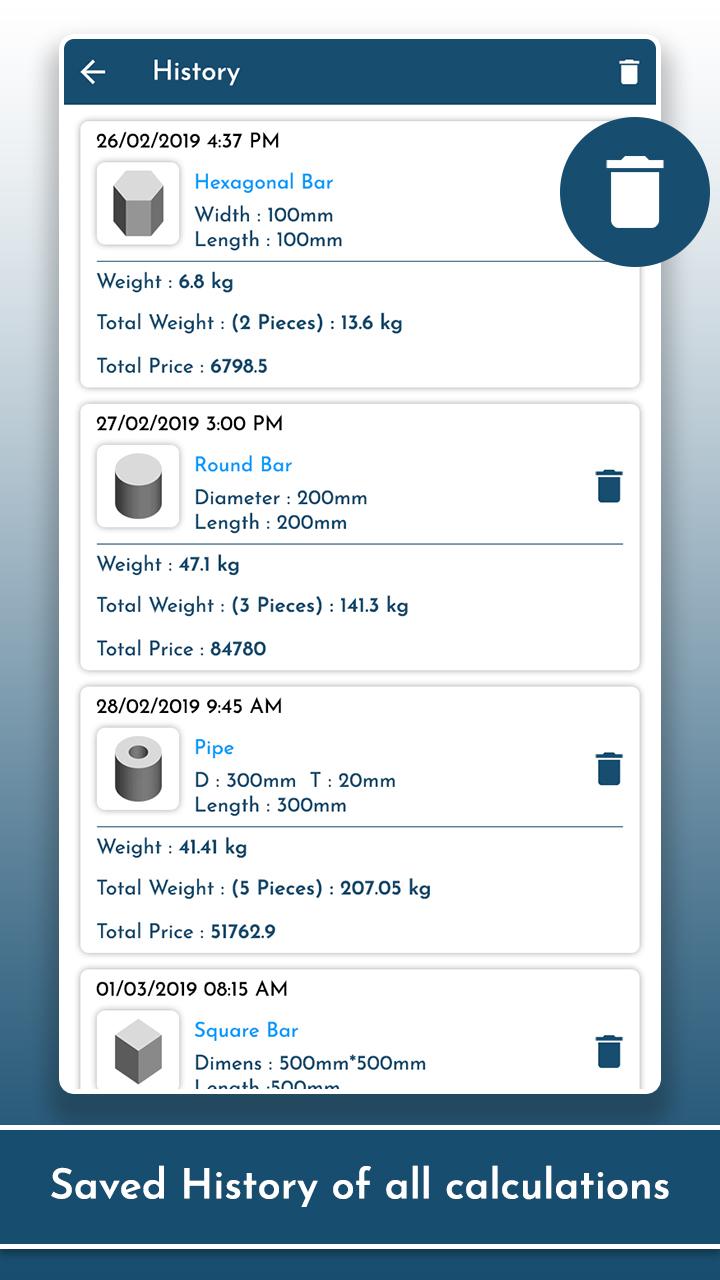اسکرین شات 7 برنامه Metal: Steel Weight Calculator