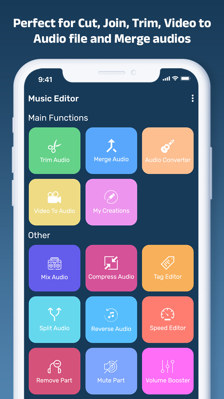 اسکرین شات 3 برنامه Music Editor: Trim, Cut, Merge