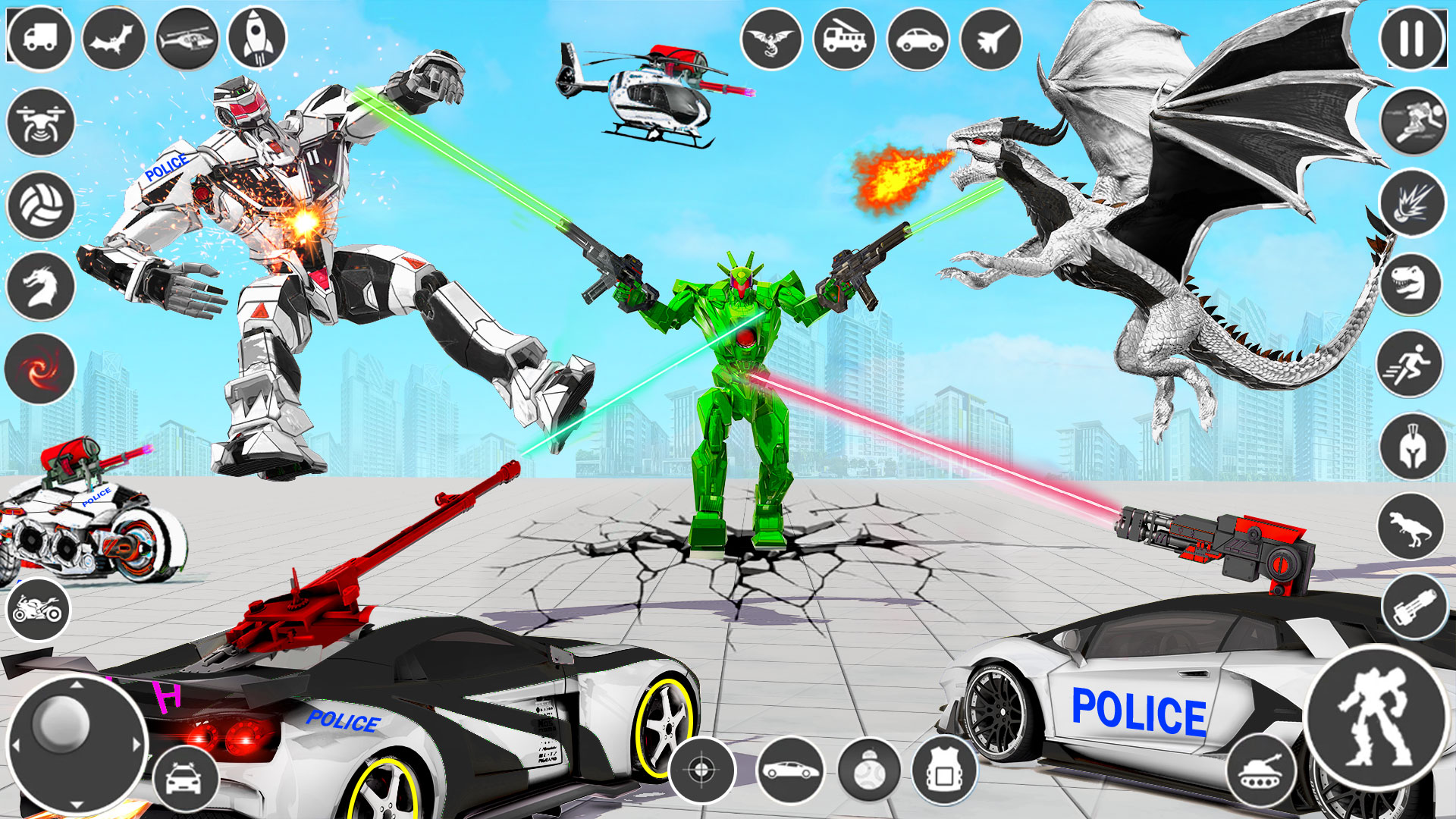 اسکرین شات 6 بازی Dragon Robot Car Transform 3D
