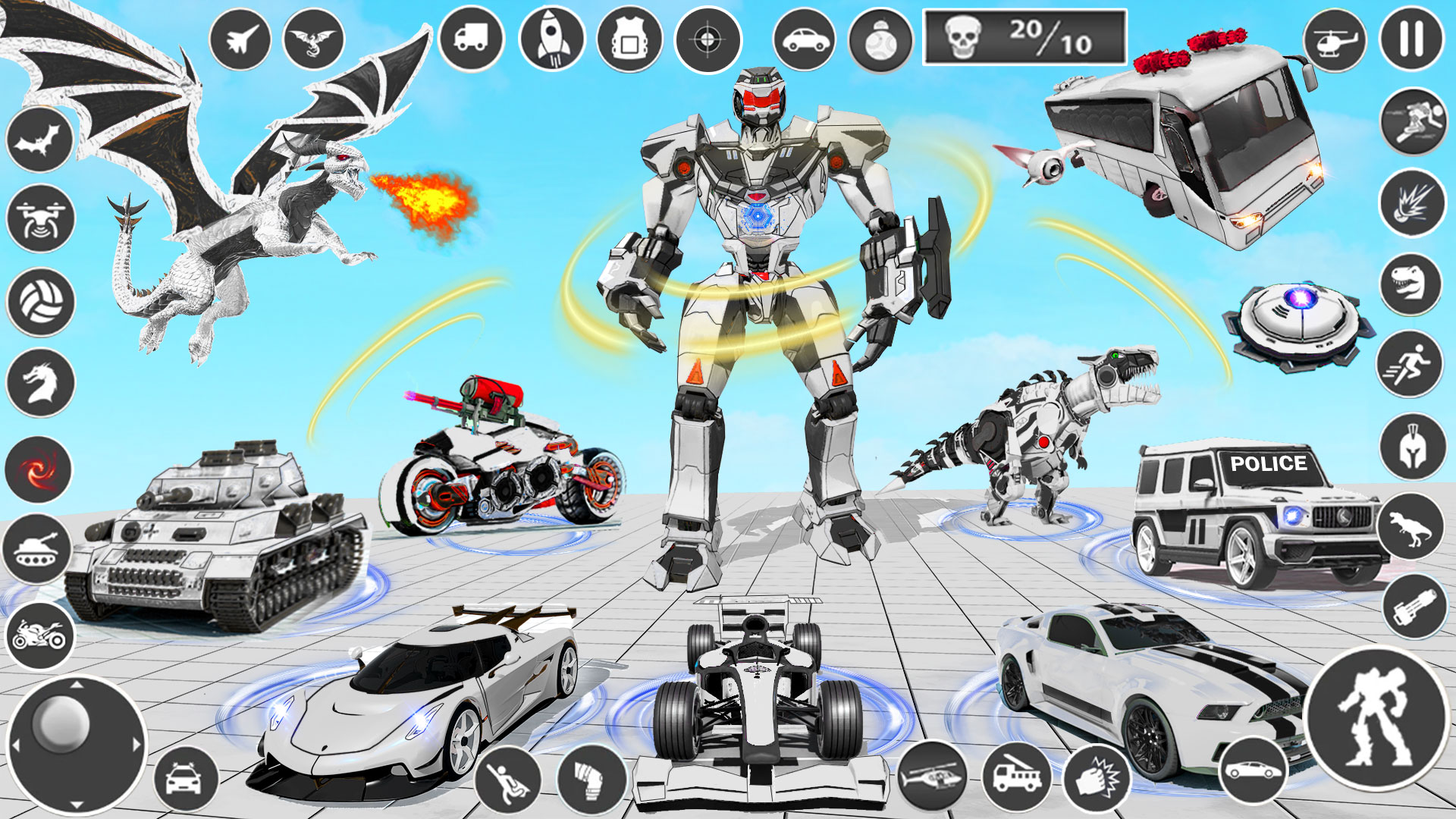 اسکرین شات 5 بازی Dragon Robot Car Transform 3D