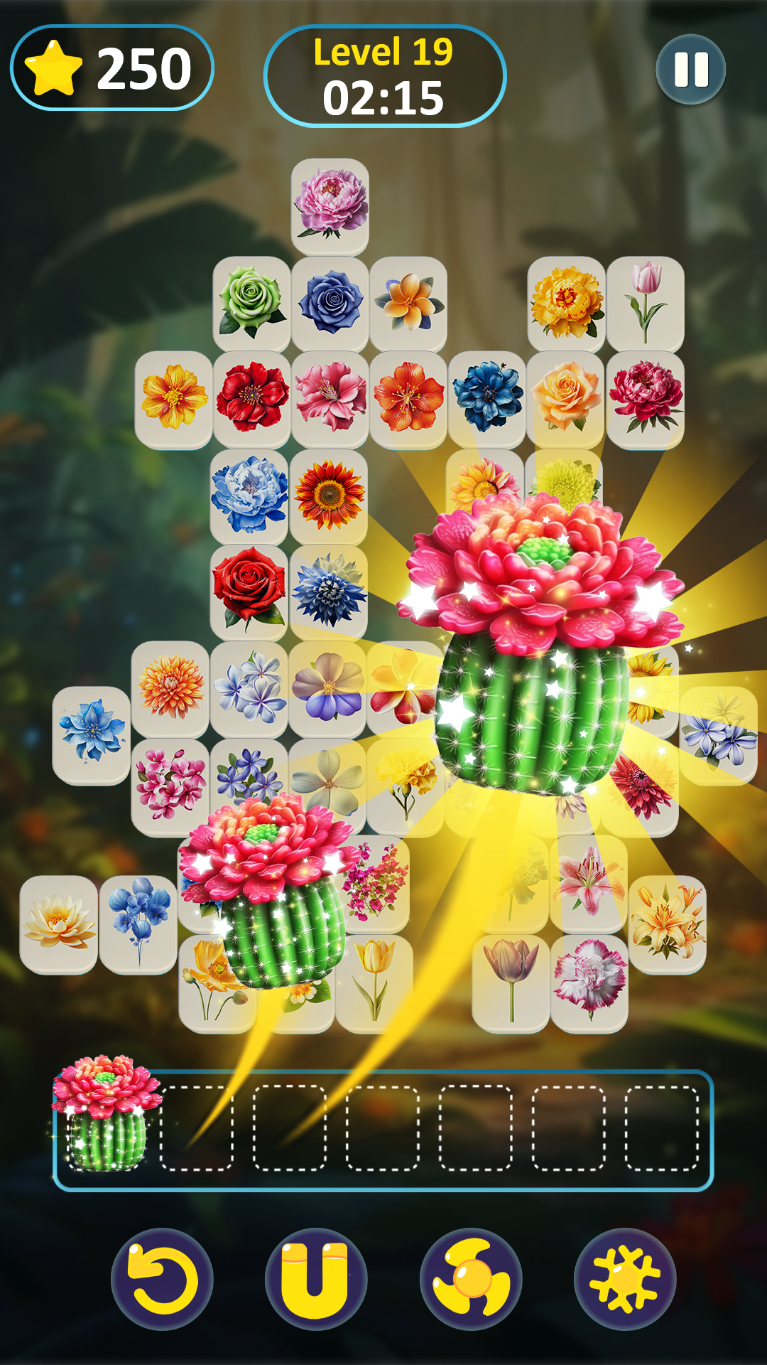 اسکرین شات 4 بازی Mystical Flower - Match Tiles