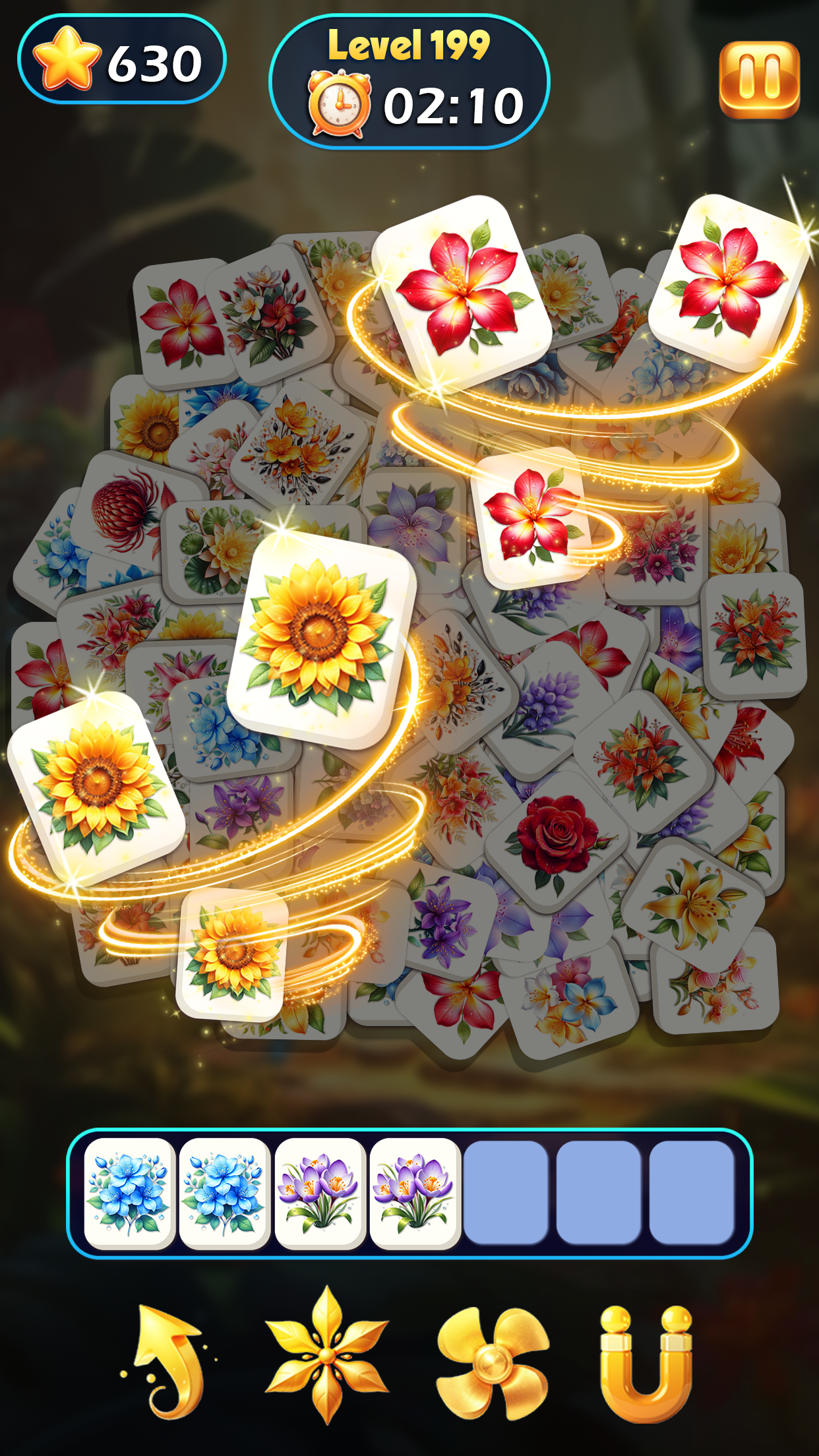 اسکرین شات 3 بازی Mystical Flower - Match Tiles