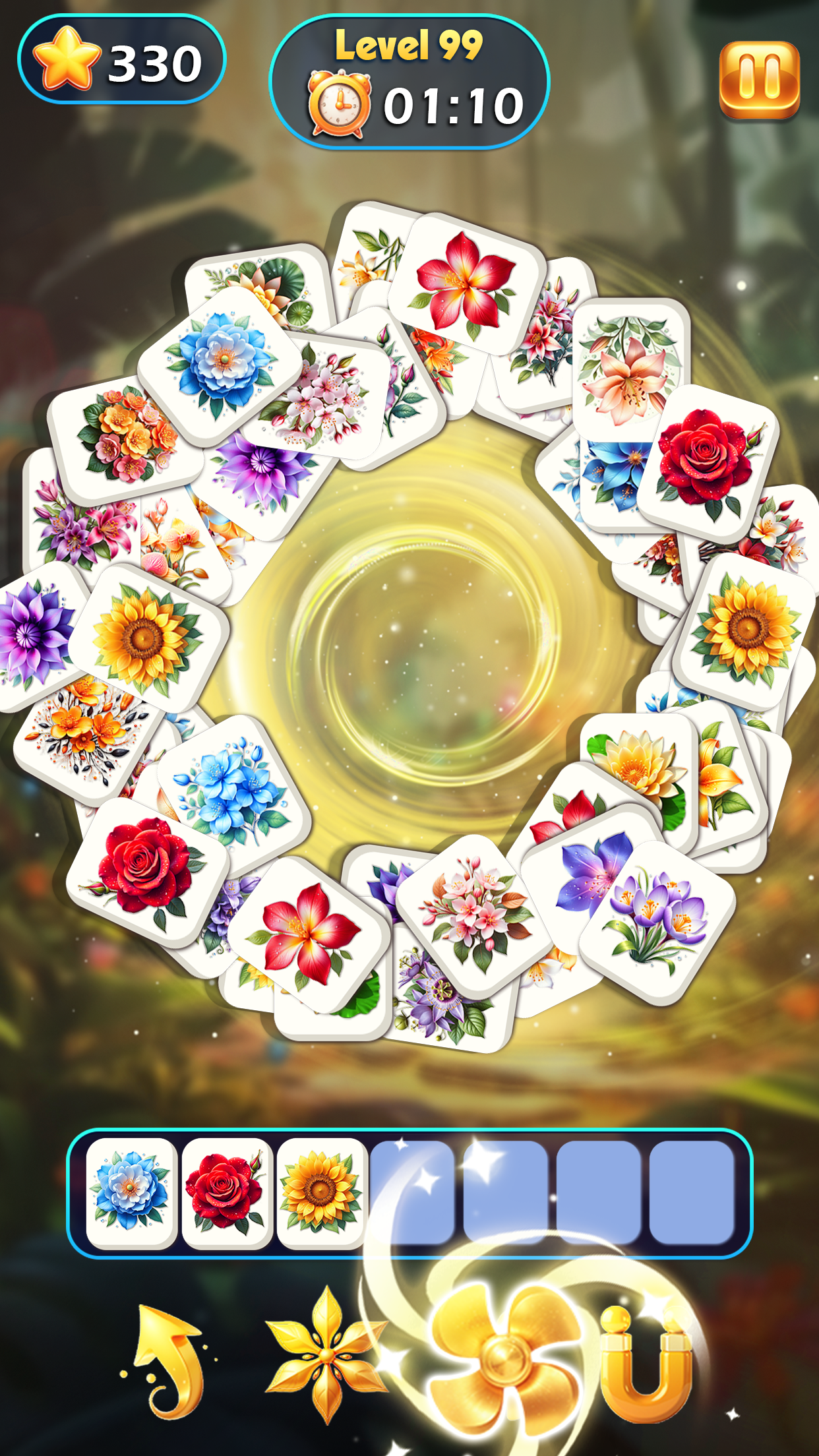 اسکرین شات 6 بازی Mystical Flower - Match Tiles