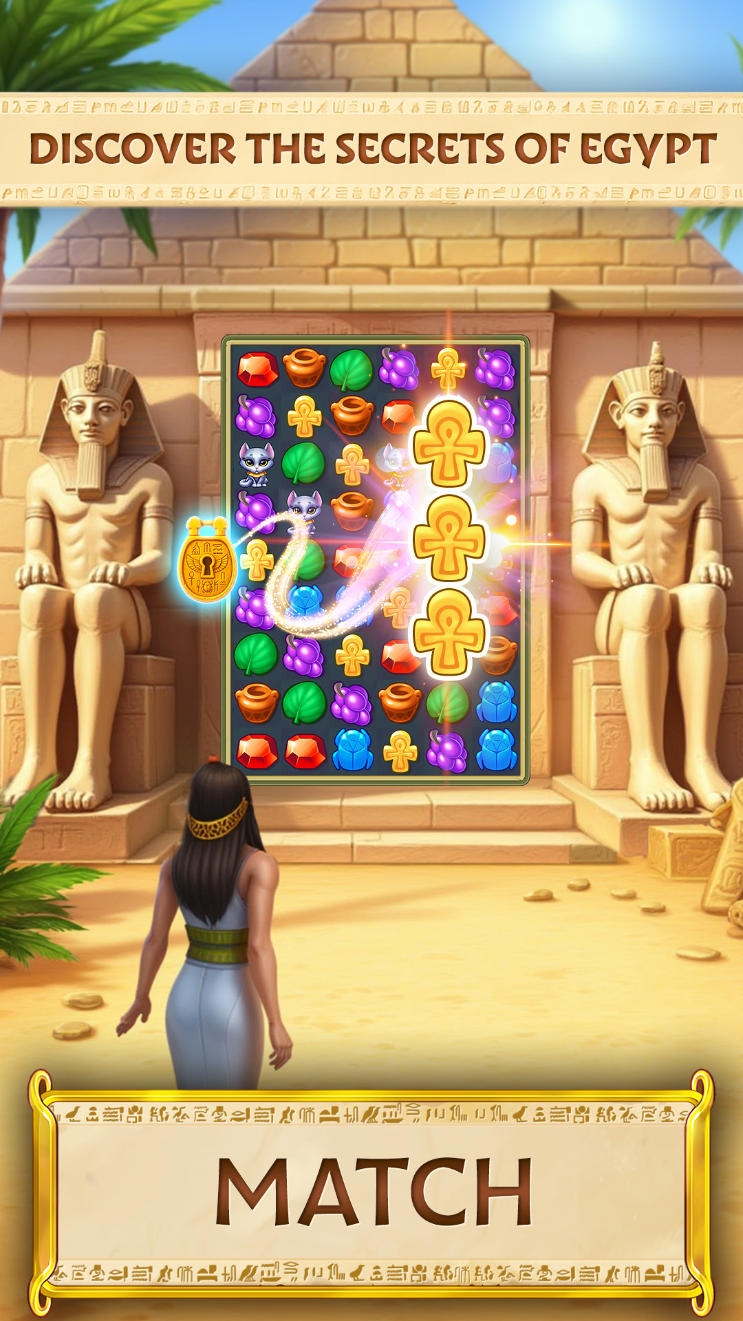 اسکرین شات 1 بازی Jewels of Egypt・Match 3 Puzzle