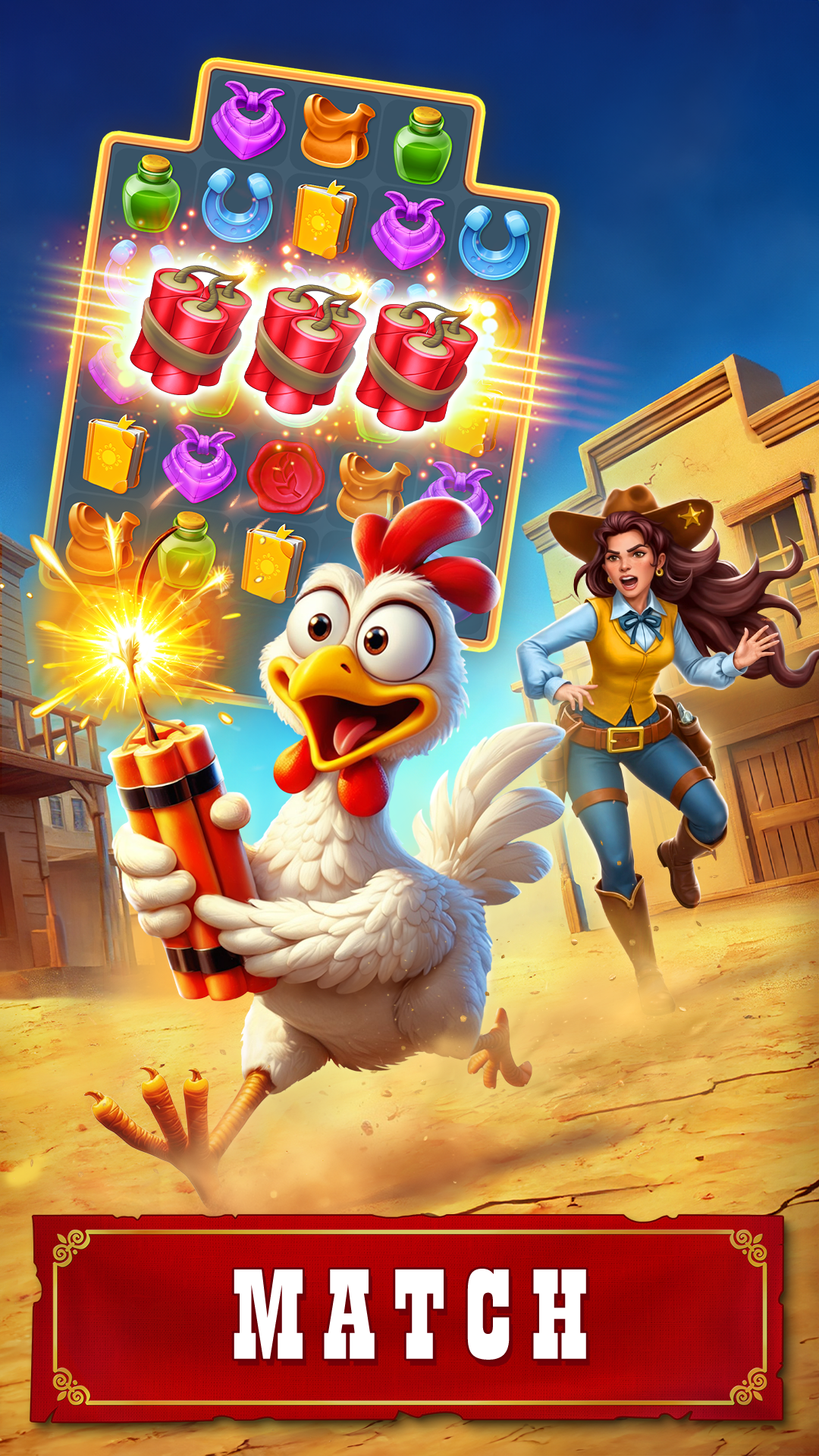 اسکرین شات 1 بازی Jewels of the Wild West・Match3