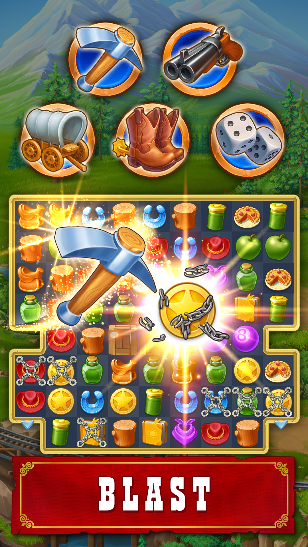 اسکرین شات 3 بازی Jewels of the Wild West・Match3