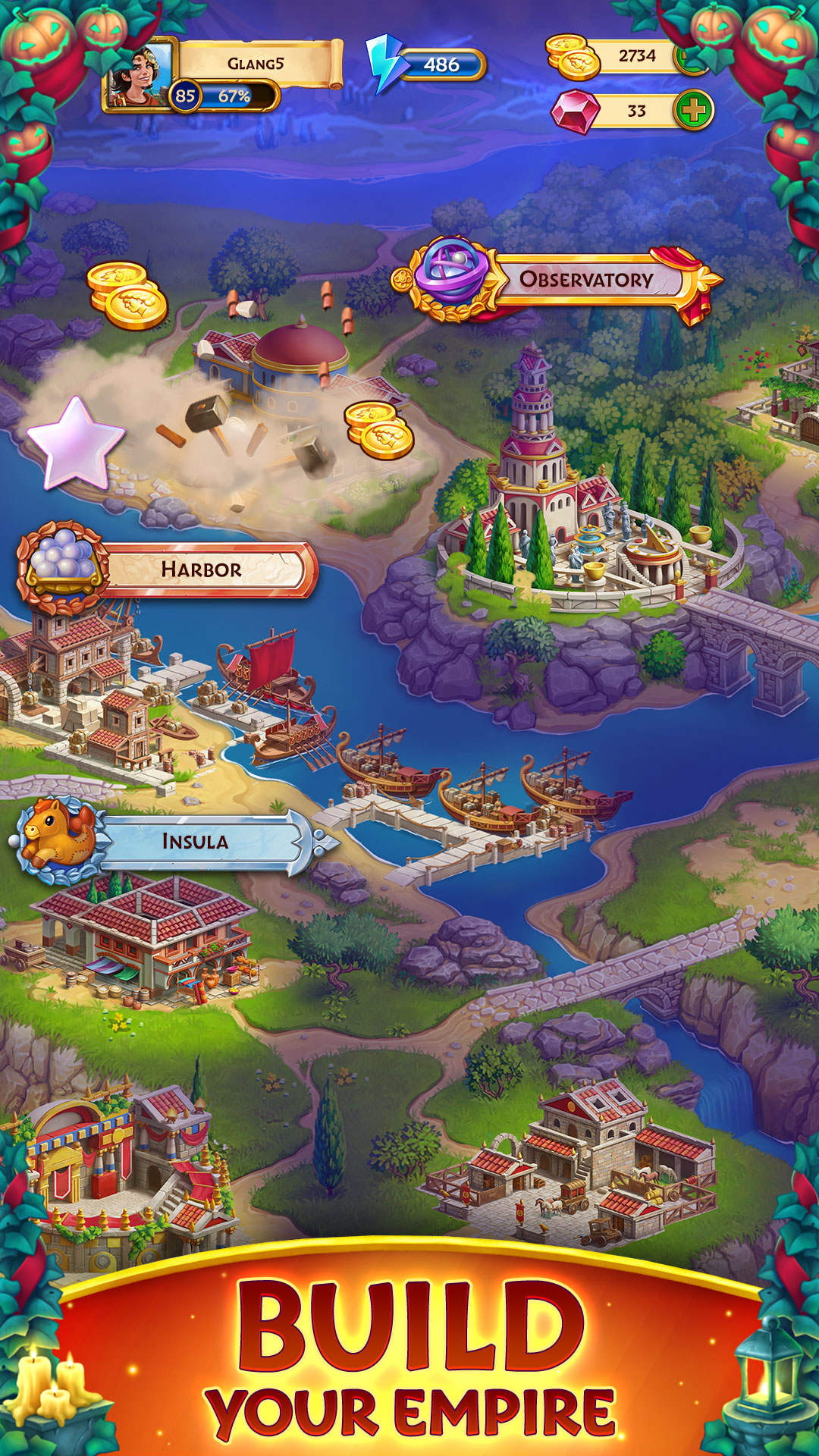 اسکرین شات 4 بازی Jewels of Rome: Gems Puzzle