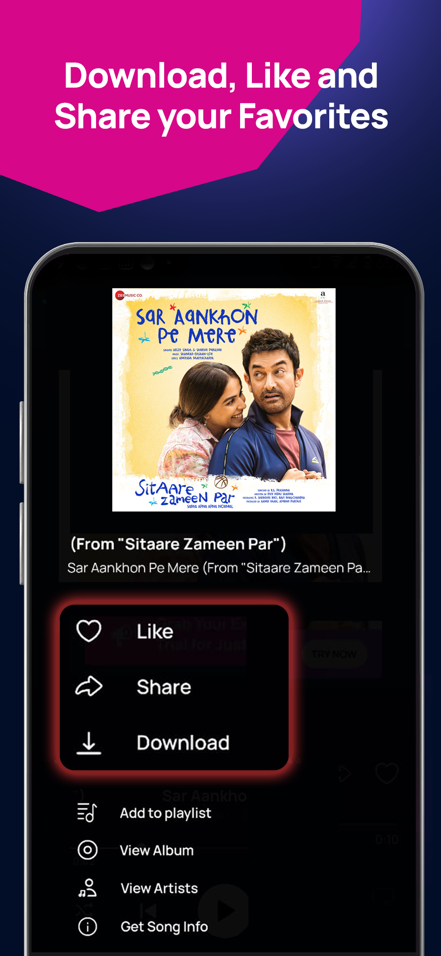 اسکرین شات 8 برنامه Gaana: MP3 Songs, Music App